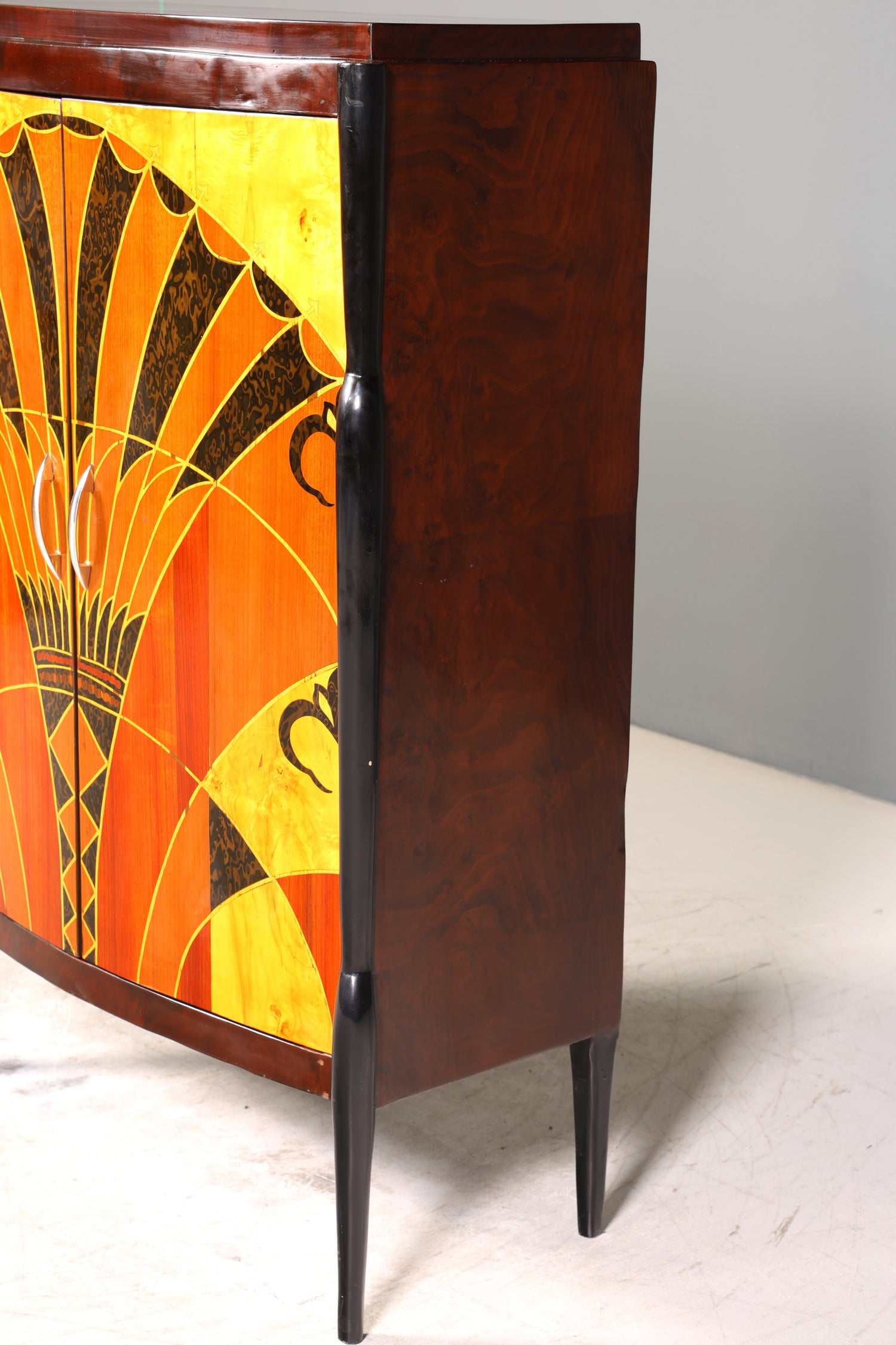 Wunderschönes Art Deco Stil Highboard Schrank Kommode Vertiko Sun Cabinet