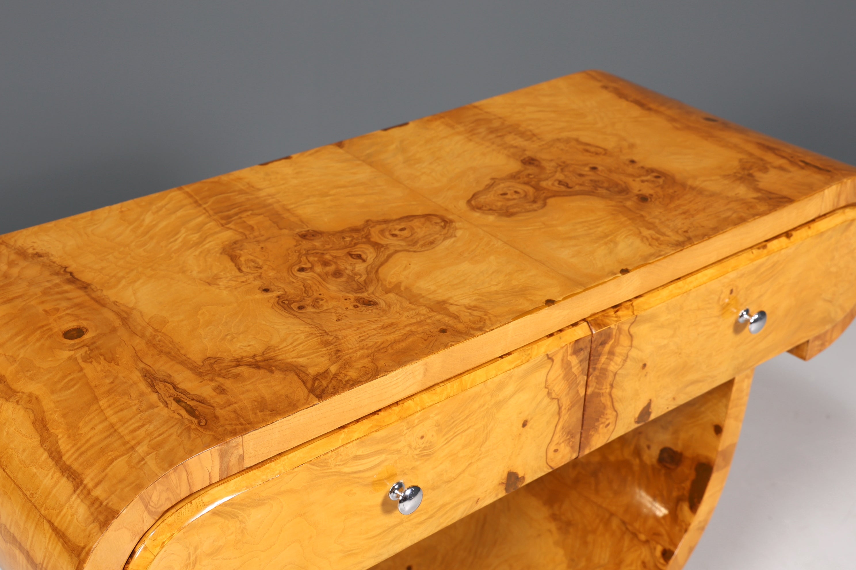 Stylish Art Deco wall console birch sideboard antique Biedermeier style