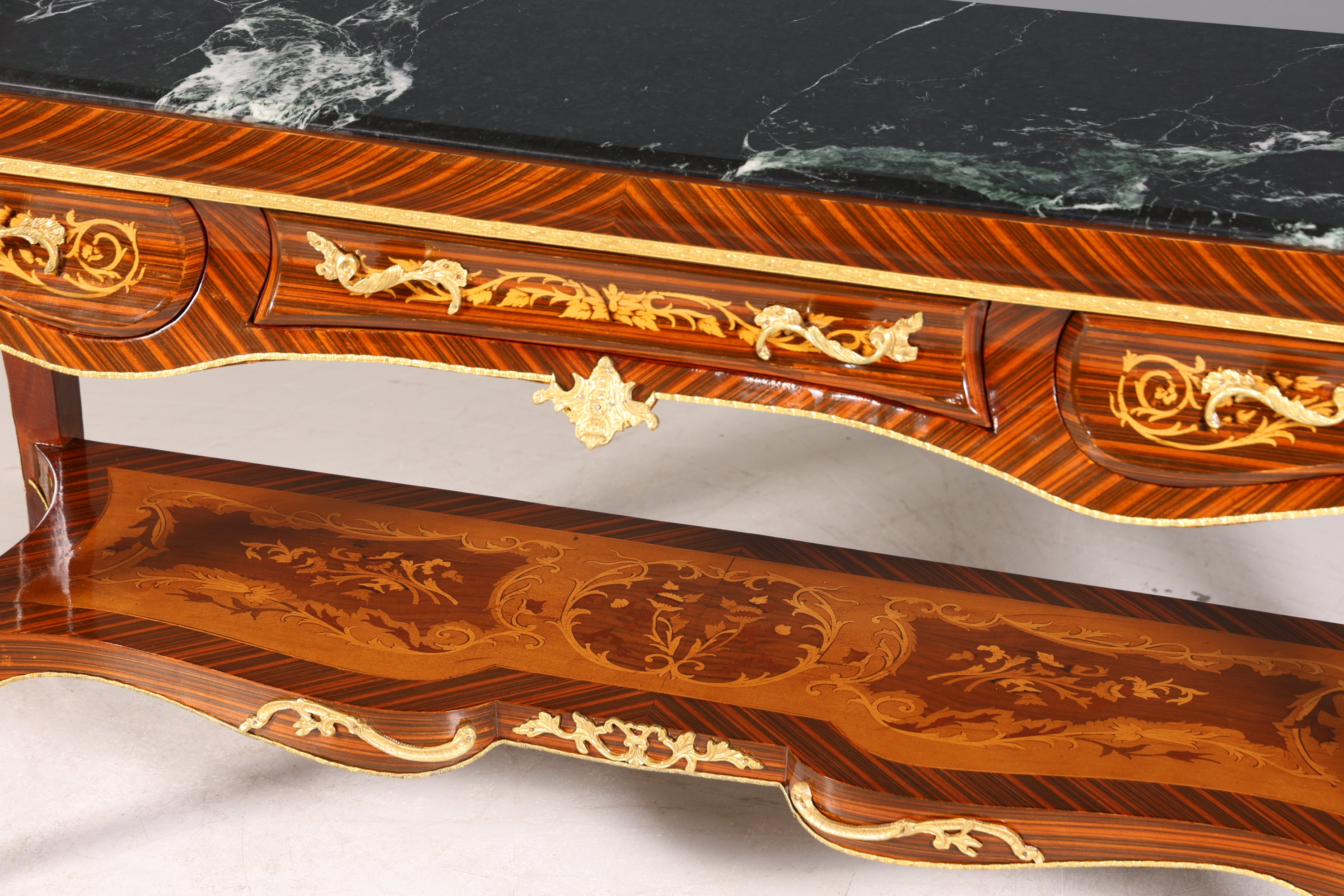 Wunderschöner Barock Stil Konsolen Tisch Marmor Antik Stil Intarsien Konsole