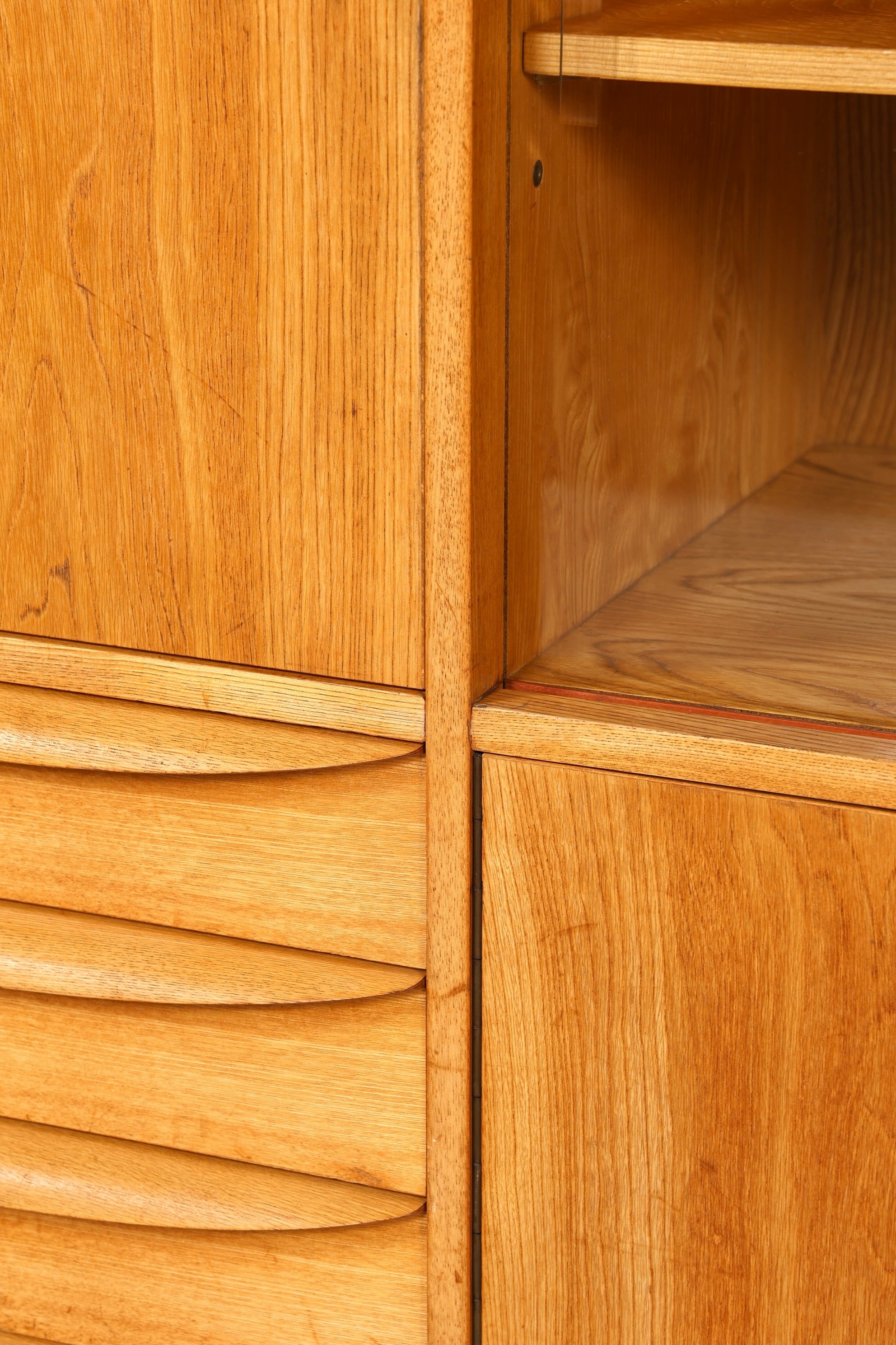 F891 Finish cm Traumhafter Mid Century Highboard Retro Vitrine 60er Jahre Schrank Kommode