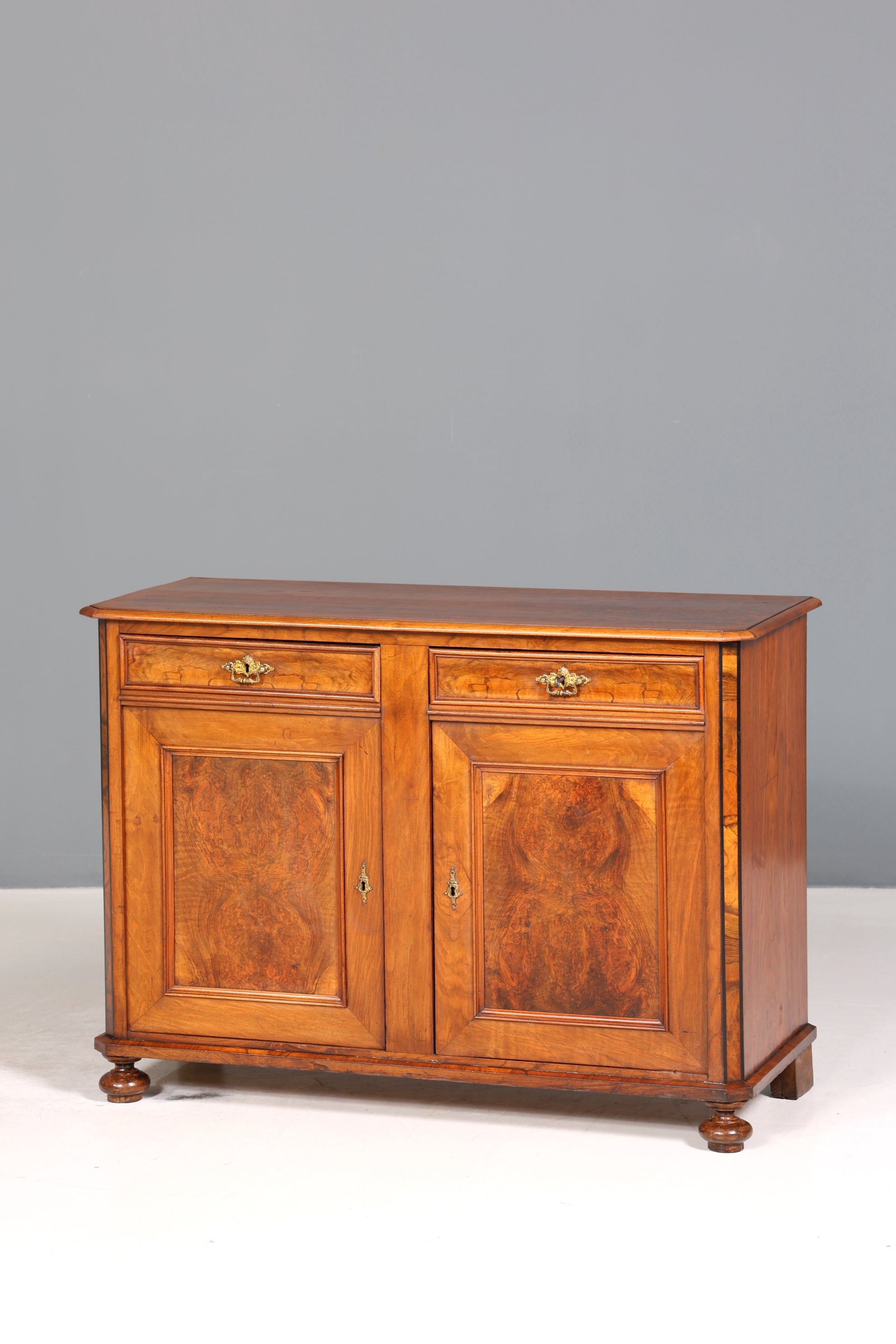 Wunderschöner Gründerzeit Schrank Kommode Louis Philippe Nussbaum Schubladen Kommode um 1880
