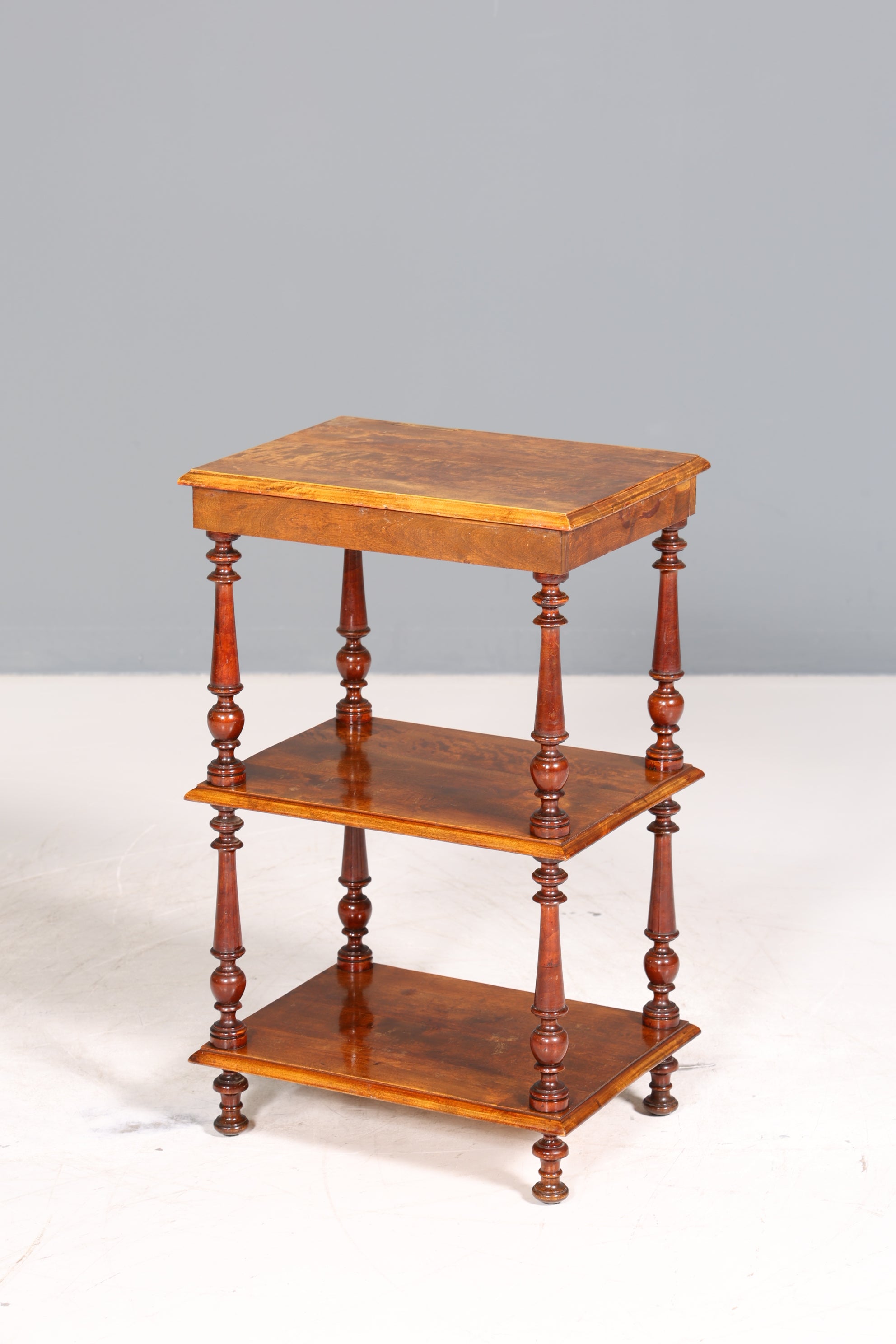 Stilvolle Gründerzeit Etagere Louis Philippe Regal um 1900 Bücherregal echt Holz Buchablage Bookshelf
