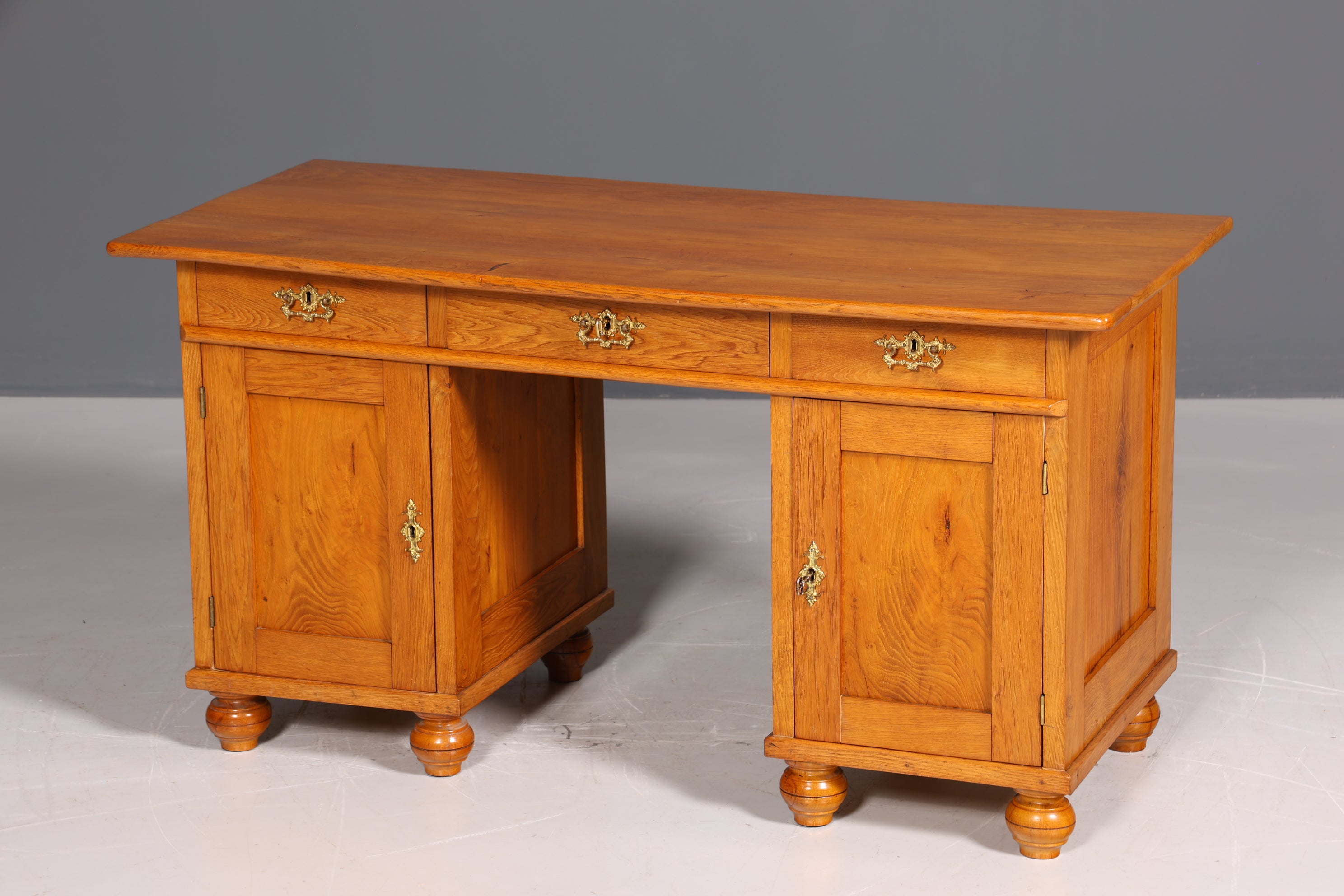 Traumhafter Jugendstil Schreibtisch Gründerzeit Bürotisch echt Holz Desk Office Table