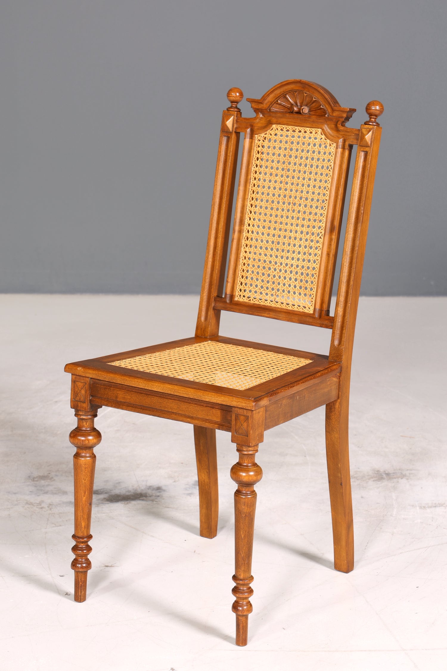 Stilvoller Gründerzeit Stuhl Antik Korbgeflecht Schreibtisch Stuhl Sekretär Stuhl Antik Küchenstuhl