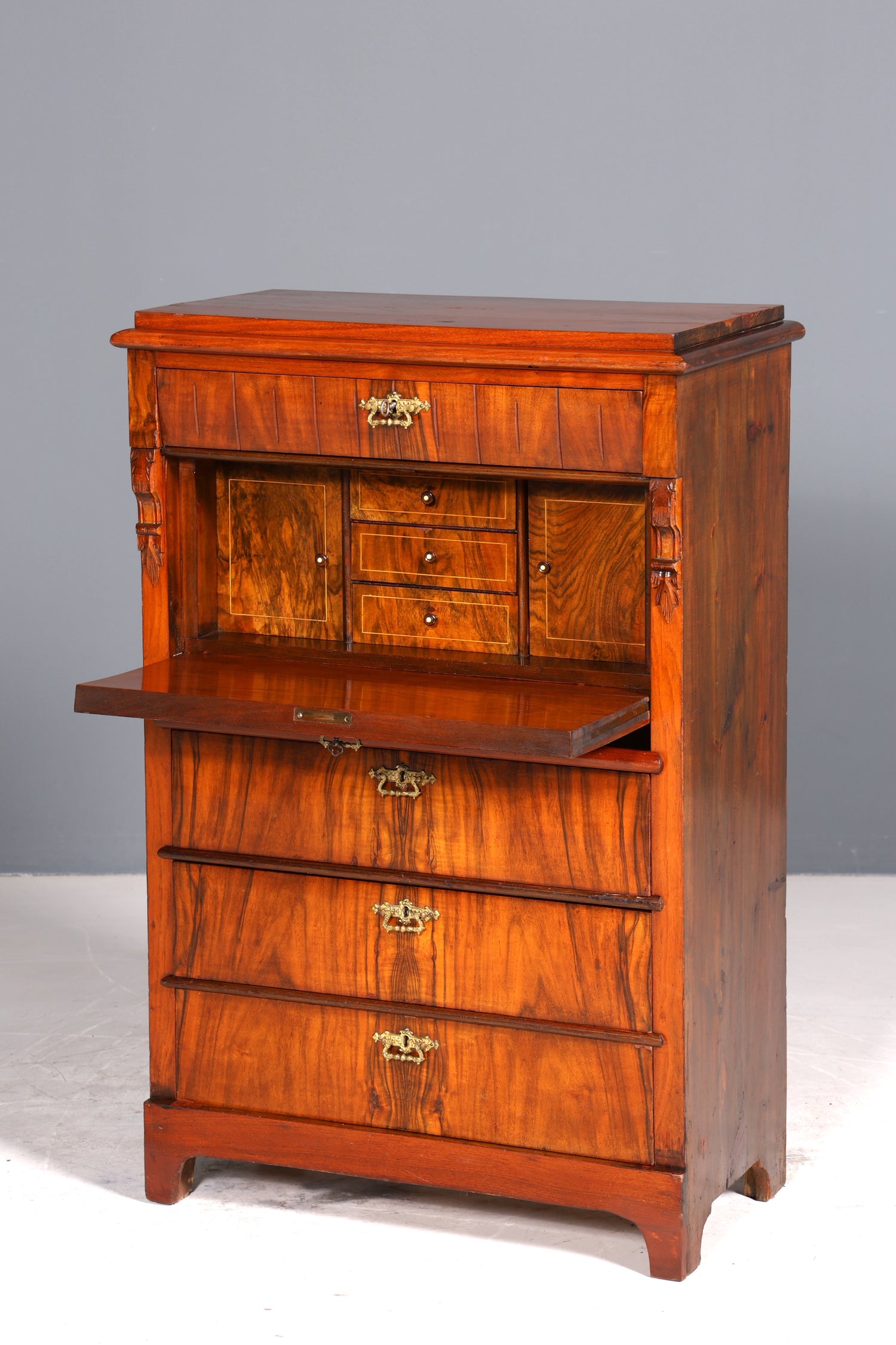 Wunderschöne Gründerzeit Kommode Jugendstil Vertiko Antik Highboard Kommode Schubladenkommode