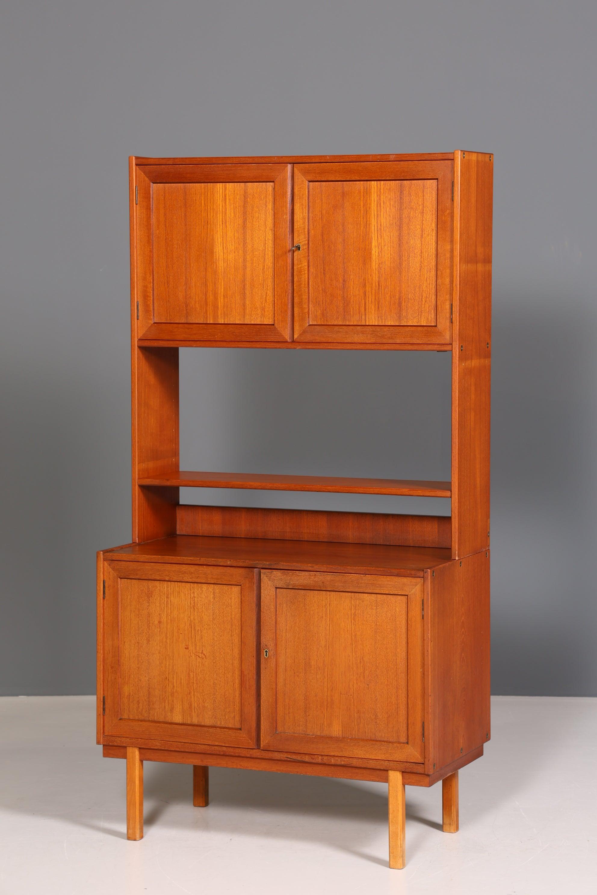 Wunderschönes Mid Century Regal Vintage Teak Holz Schrank "Made in Sweden" Bücherregal Kommode