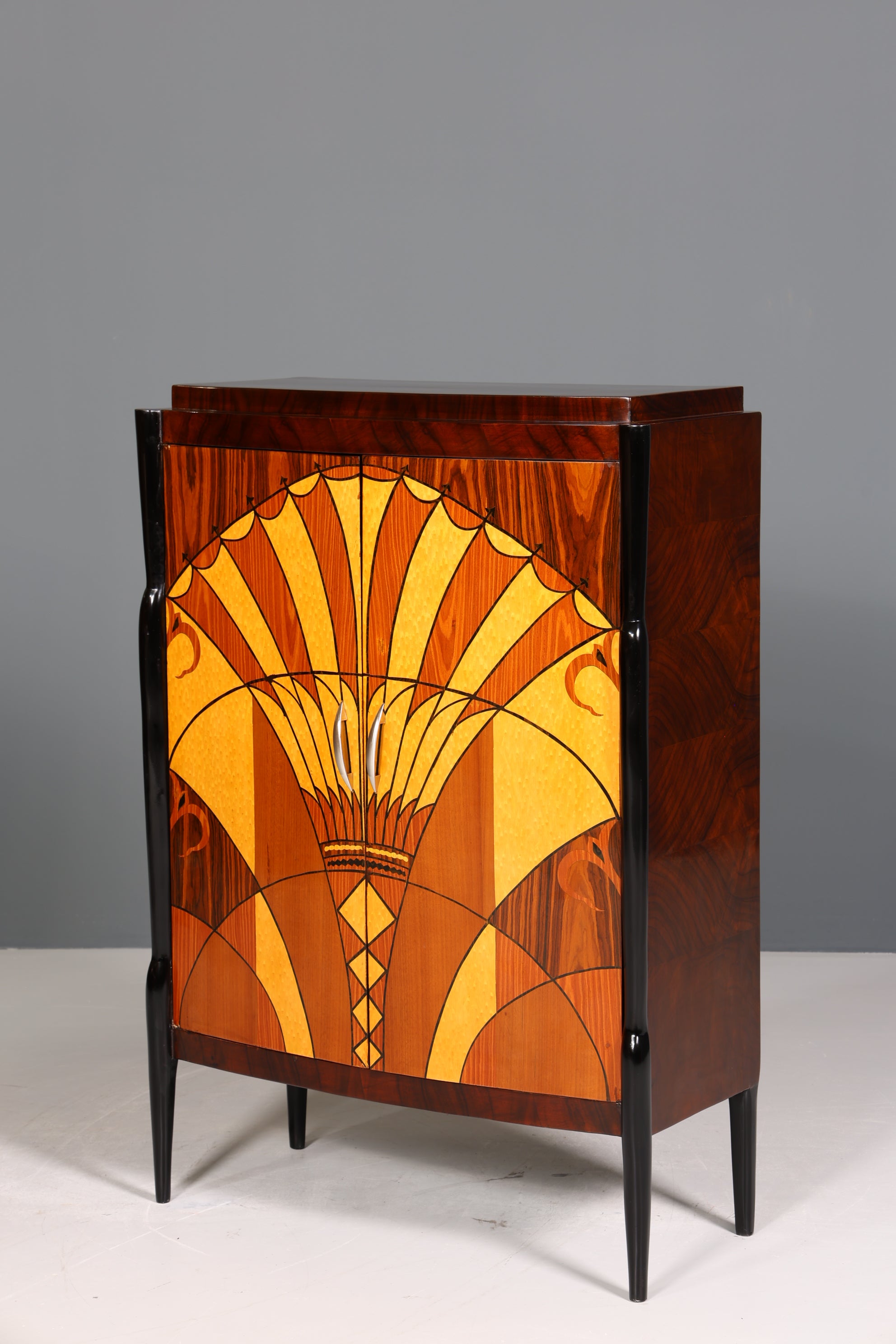 Elegant Art Deco style highboard cabinet chest of drawers Vertiko Sun Cabinet