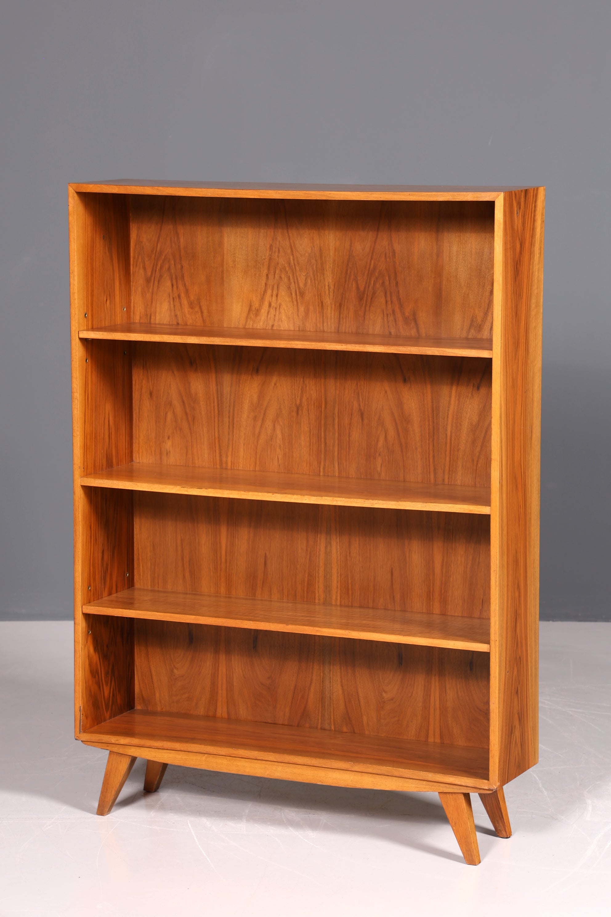 Wunderschönes Original Musterring Regal Mid Century Bücherregal Retro echt Holz Buchablage 1 von 2