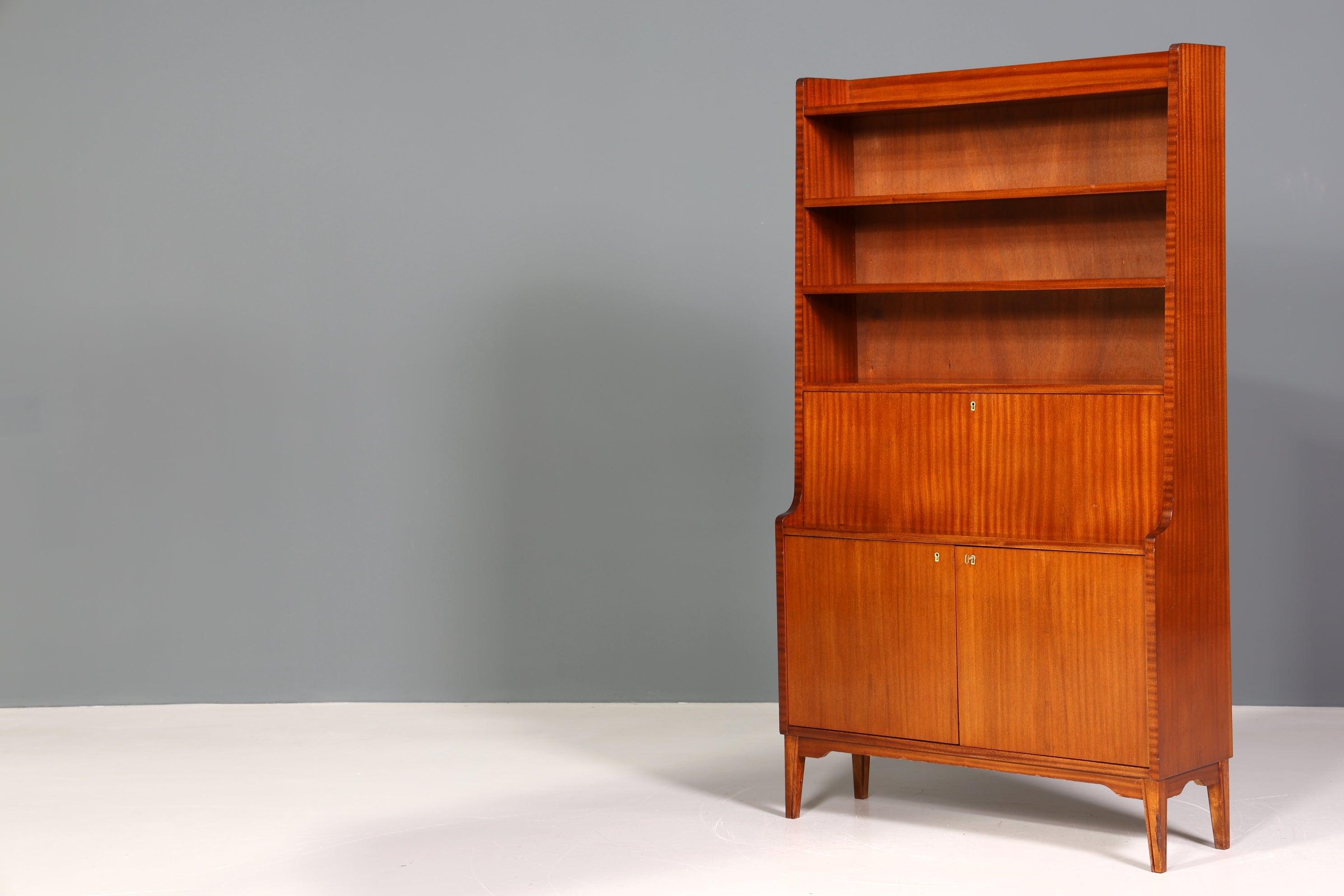 Traumhafter Mid Century Schrank Retro Sekretär Bücherregal Vintage Highboard Holz Regal 60er Jahre
