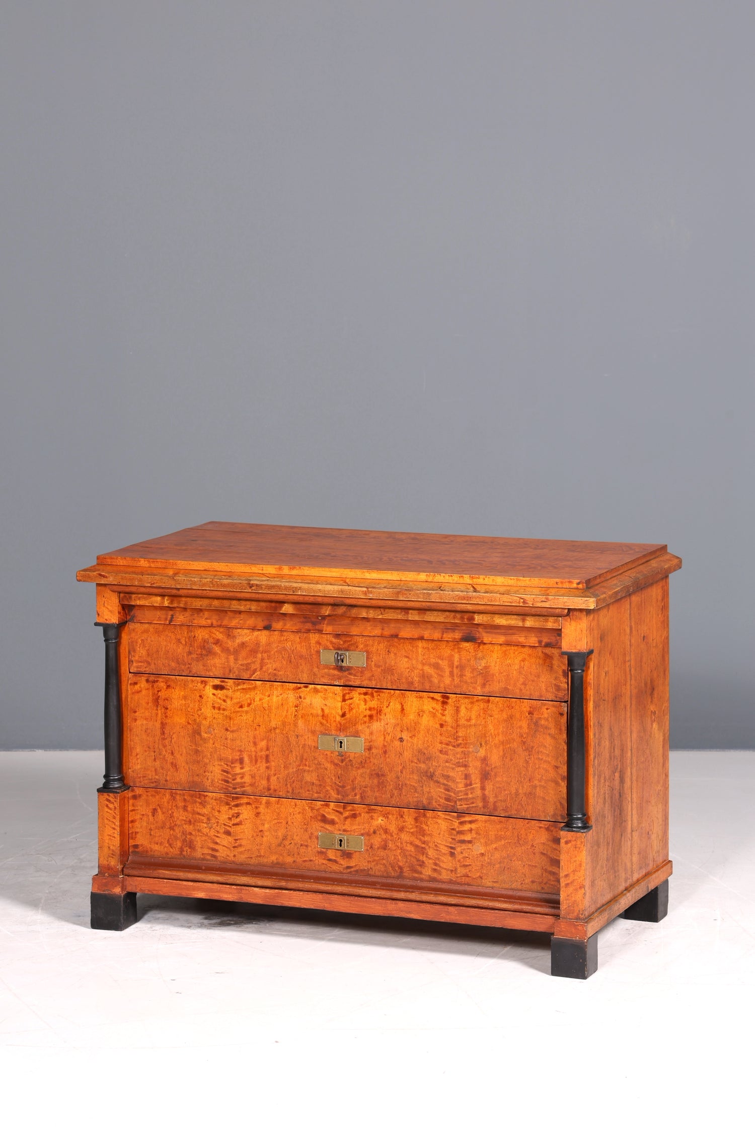 Wunderschöne Originale Biedermeier Kommode um 1880 Kommode Antik Säulen Schubladenkommode