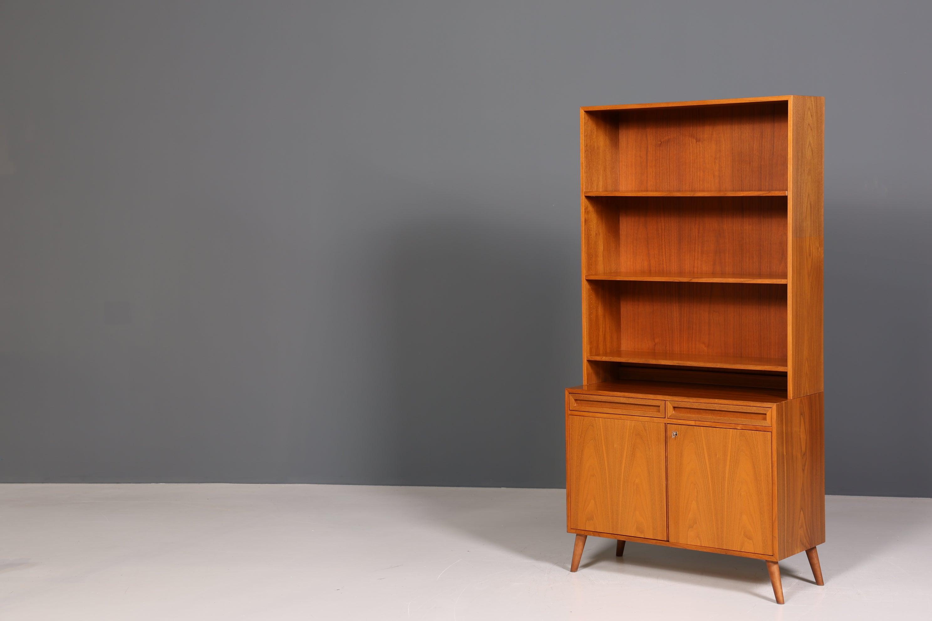 Mid Century Bücherregal Danish Design Teak Holz Schrank Retro Kommode "Made in Denmark" Regal 60s