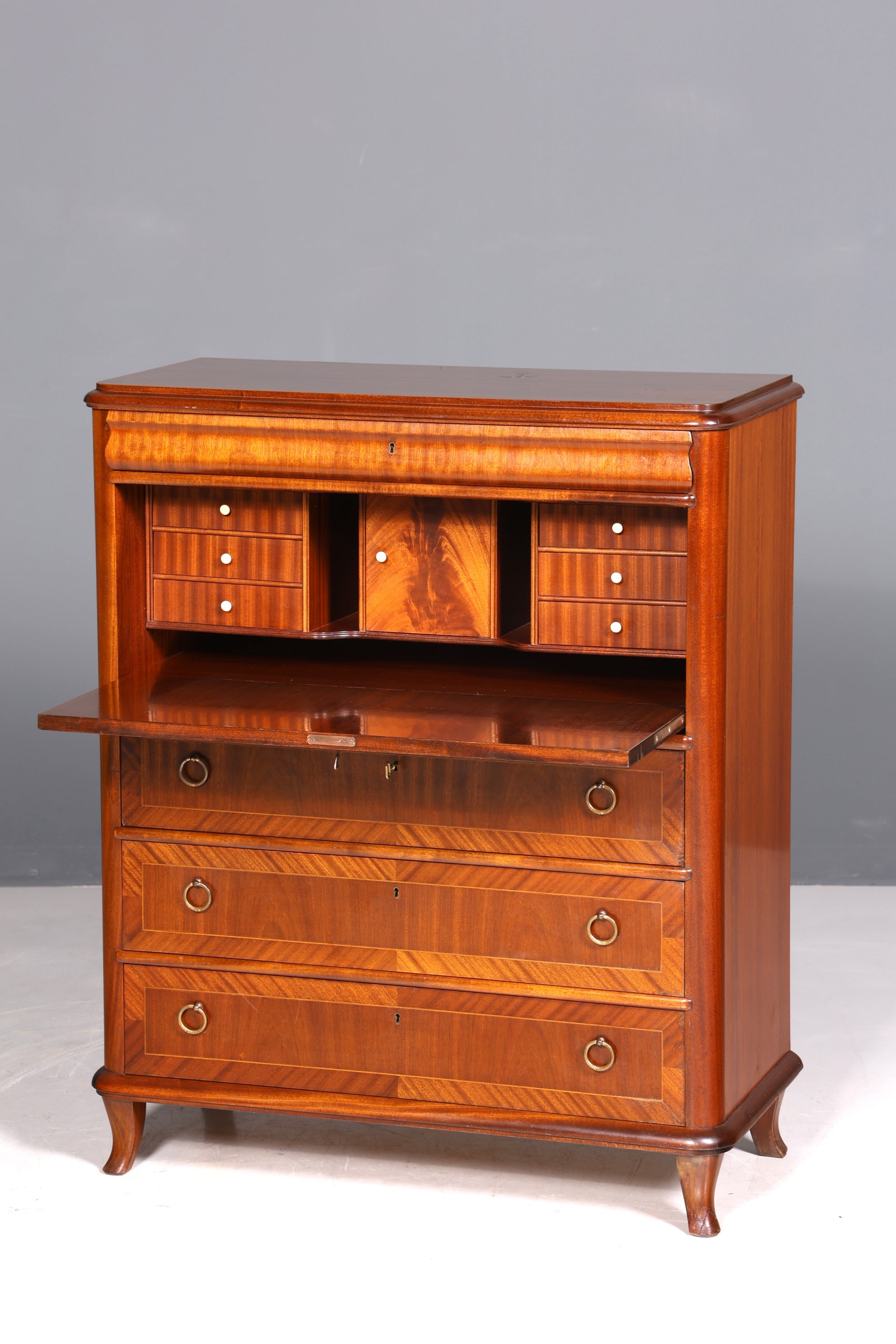 Wunderschöner Sekretär im Antik Stil Büro Kommode Art Deco Stil 50s Vertiko Schreibkommode Kommode