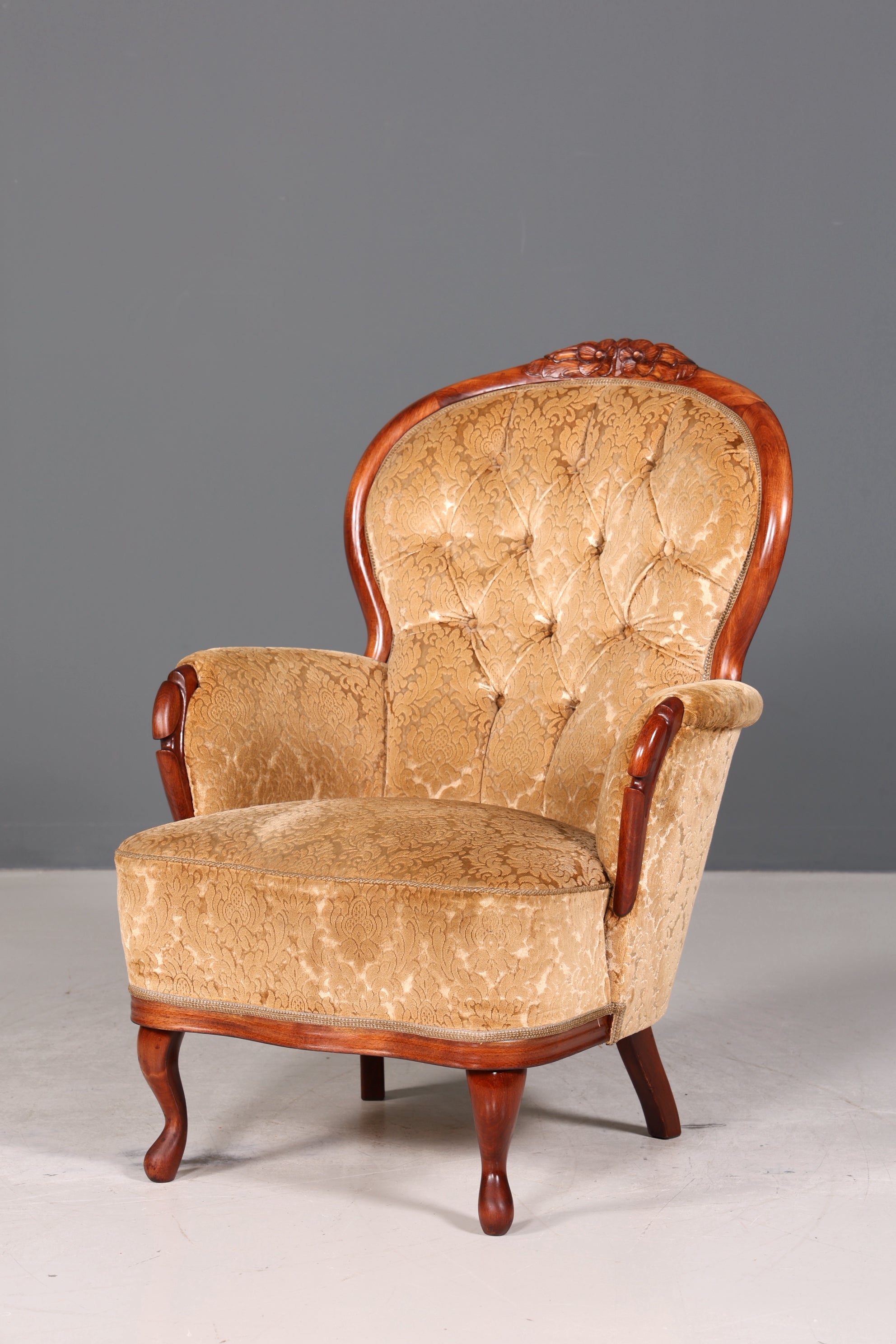 Edler Sessel im Louis Philippe Stil 60s "Bergère" Barock Stil Sessel Lounge Sessel 2 von 2