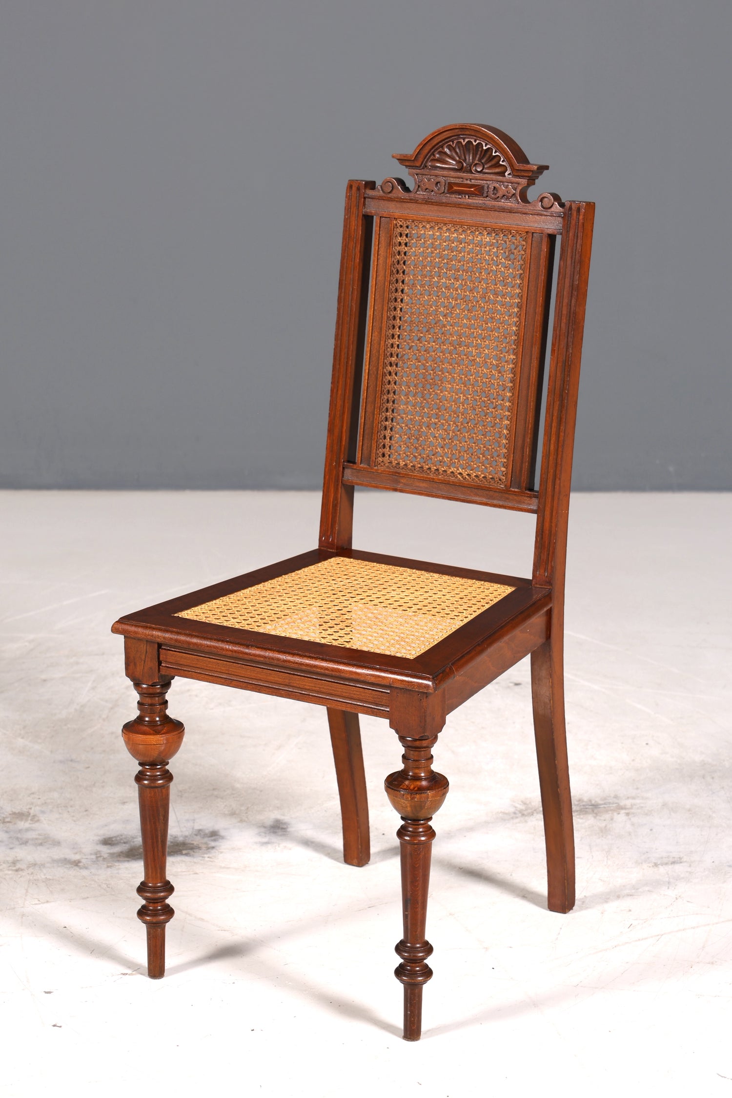 Stilvoller Gründerzeit Stuhl Antik Korbgeflecht Schreibtisch Stuhl Sekretär Antik Stuhl Küchenstuhl