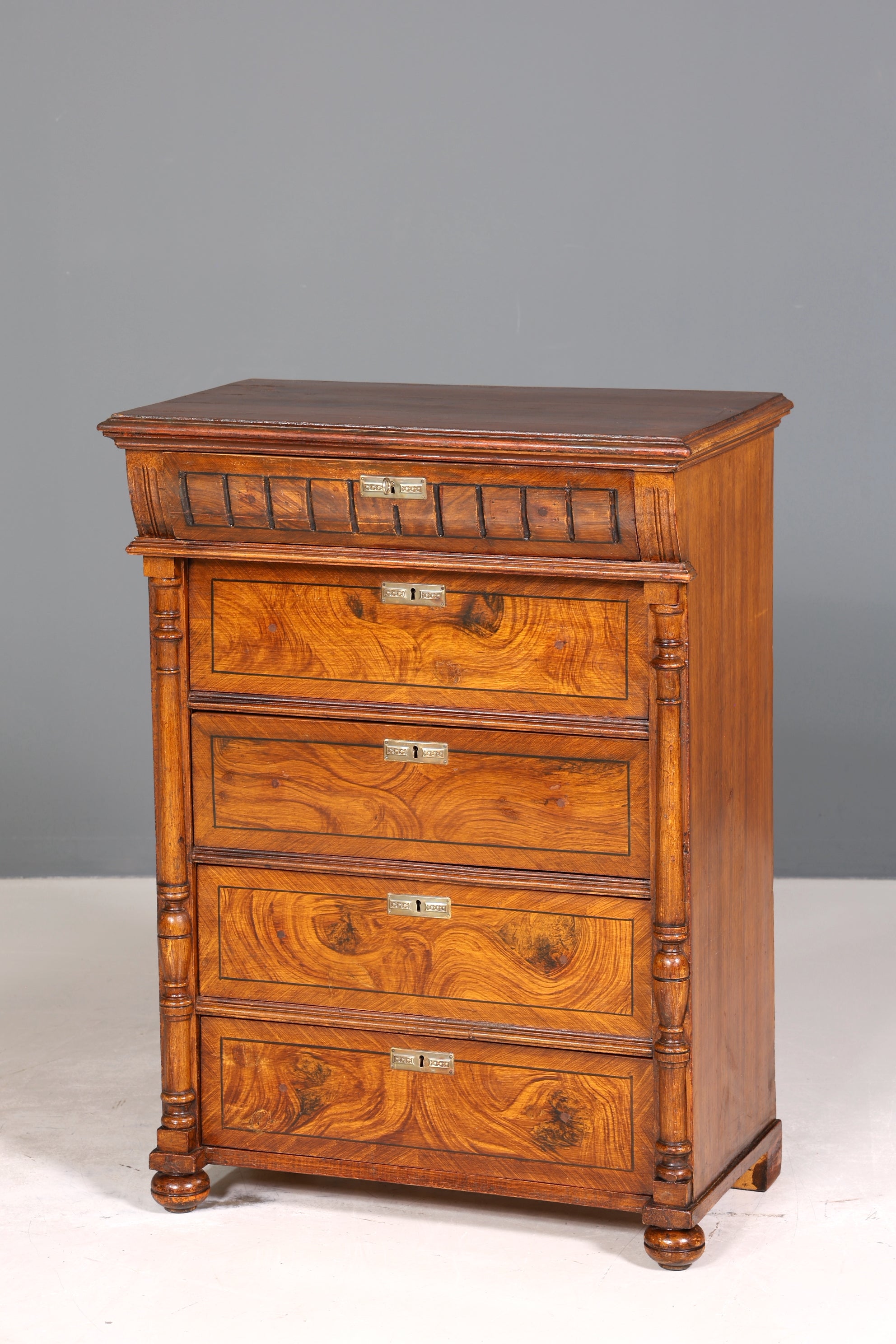 Wunderschönes Gründerzeit Vertiko Louis Philippe Kommode um 1880 Schubladenkommode