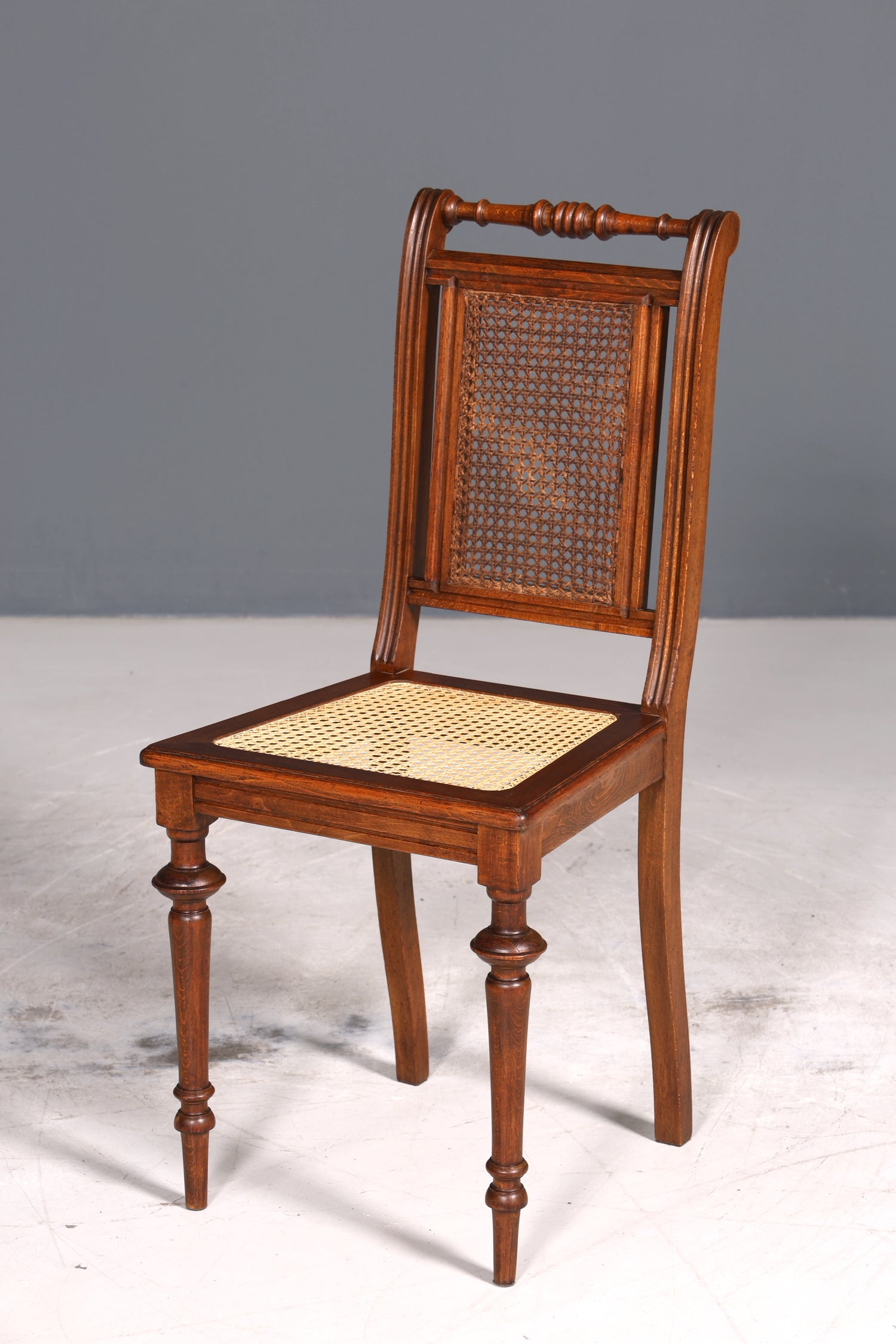 Wunderschöner Gründerzeit Stuhl Antik Korbgeflecht Schreibtisch Sekretär Stuhl Antik Küchenstuhl