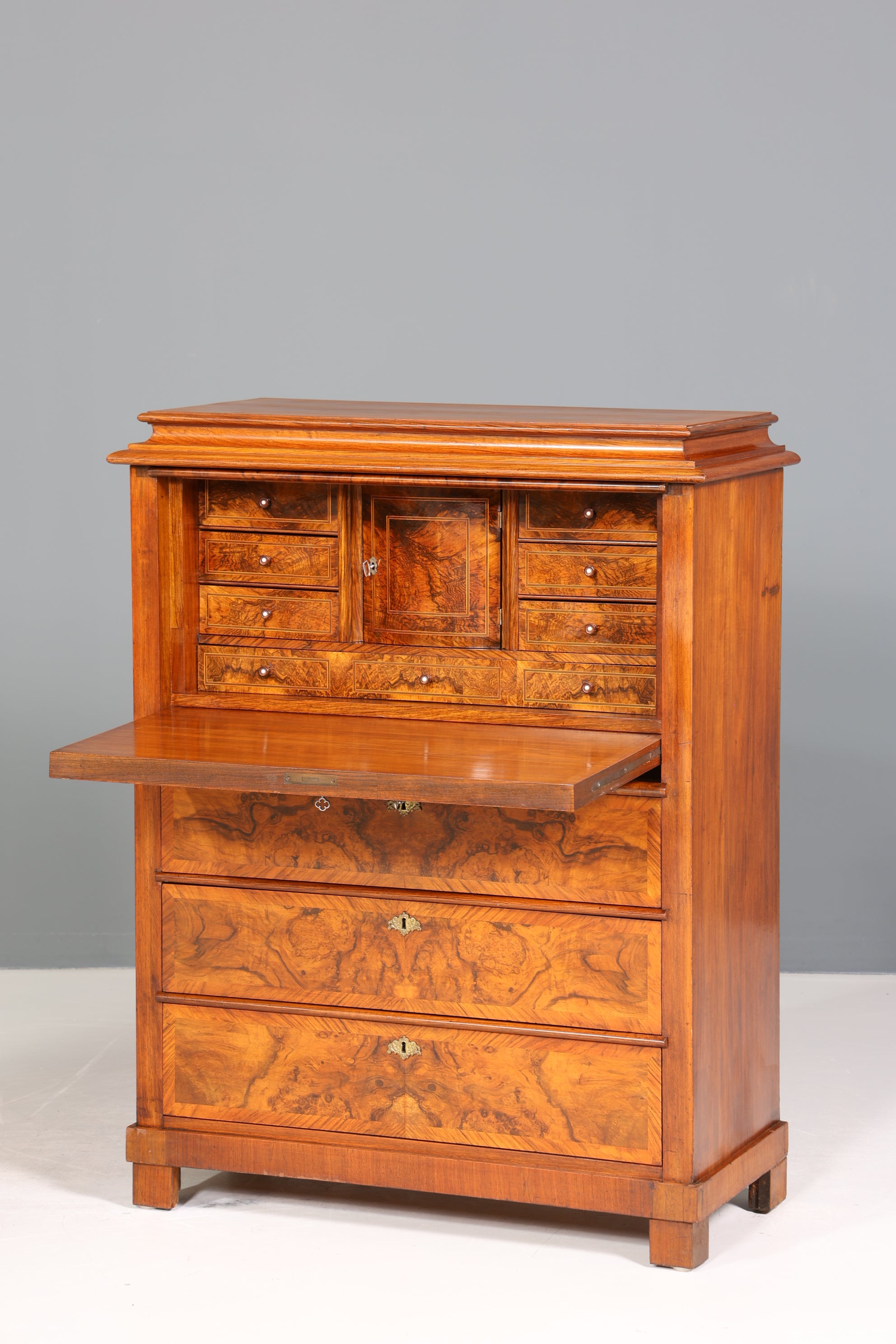 Wunderschöner Louis Philippe Sekretär um 1880 Gründerzeit Vertiko Antik Schrank Chiffoniere
