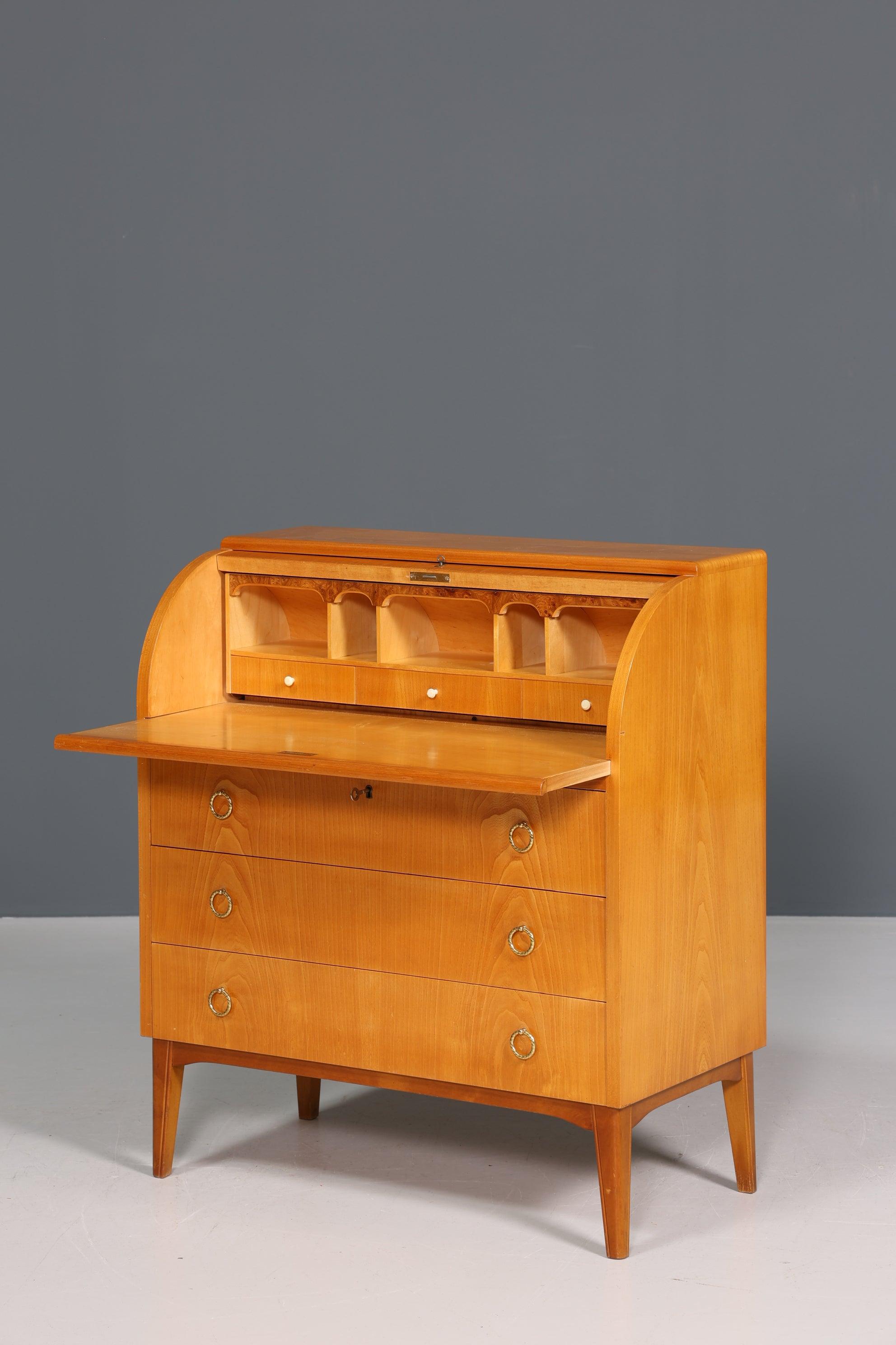 Stilvoller Mid Century Rollladen Sekretär Danish Design Retro Büro Schrank Vintage Büro Kommode