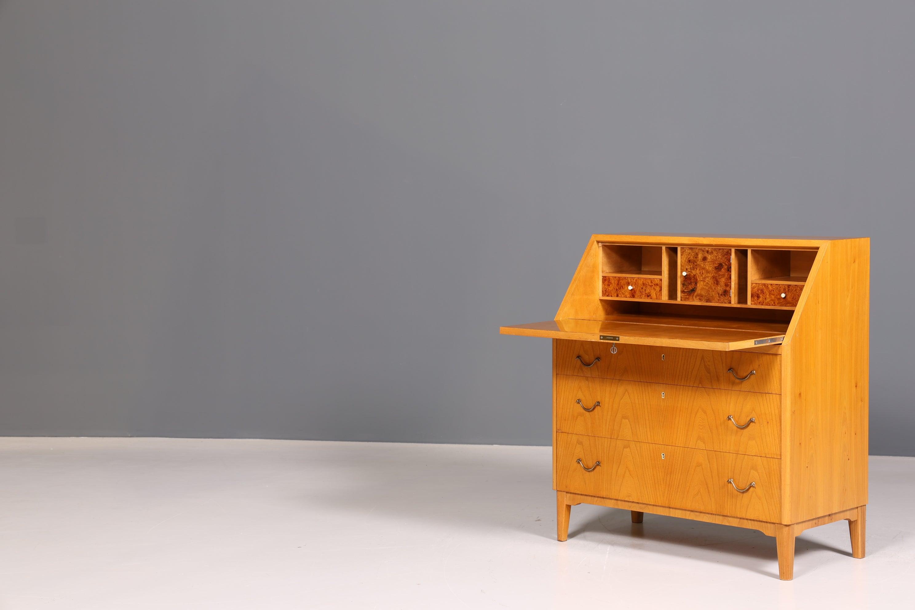 Stilvoller Mid Century Sekretär echt Holz "Made in Denmark" Büro Schrank Schreibkommode 60er Jahre