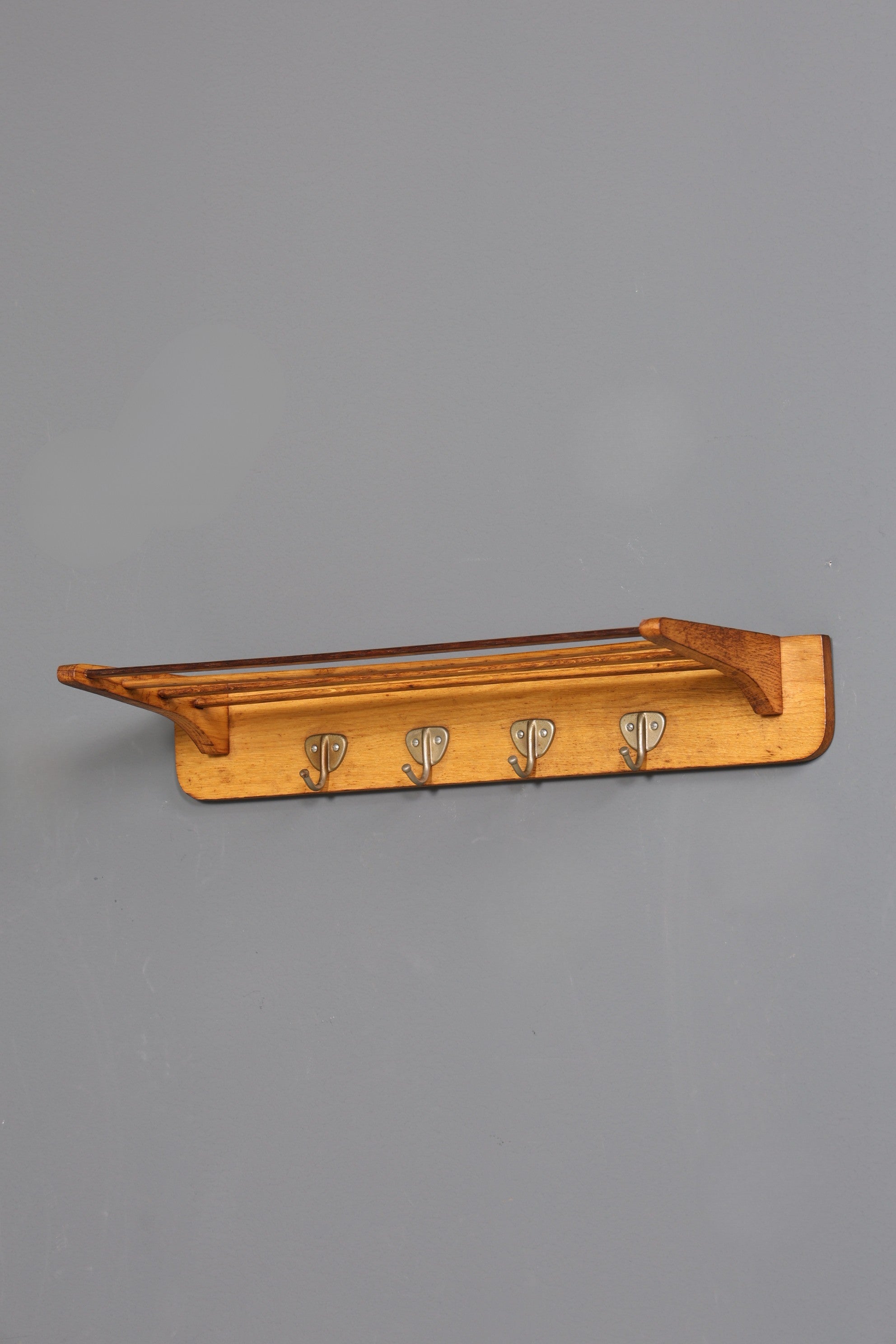 Wunderschöne Mid Century Garderobe Retro Hutablage Vintage Hakenleiste 60s Hakenleiste