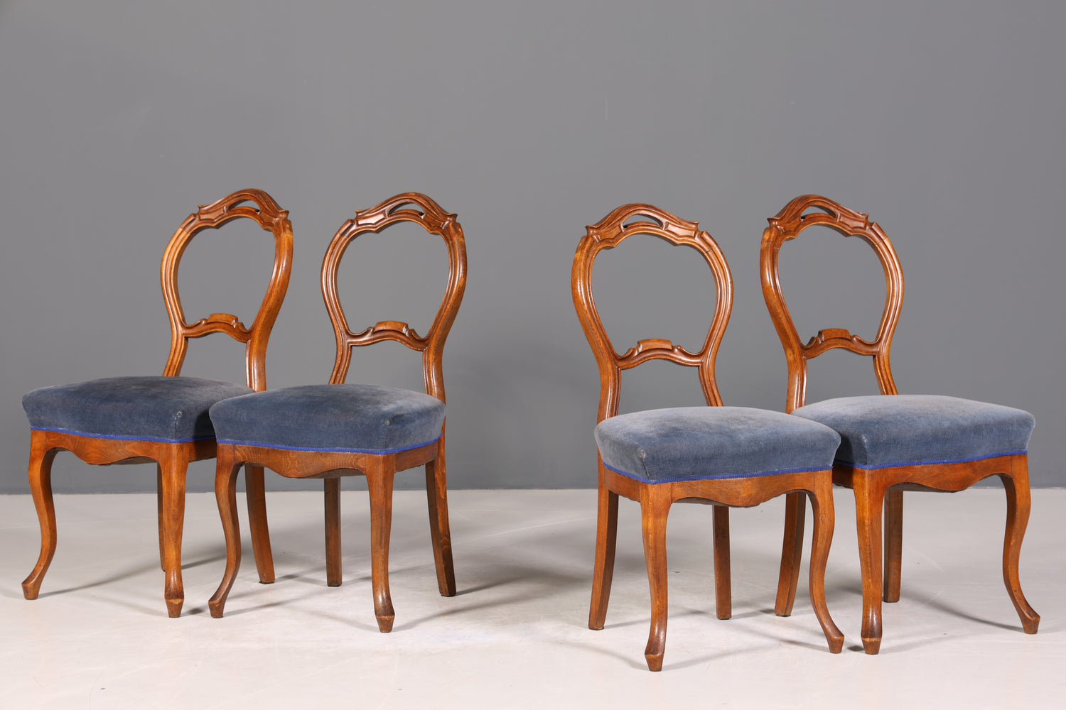 4x Traumhafte Louis Philippe Stühle um 1880 Biedermeier Stuhl Set Antik Sekretär Stühle