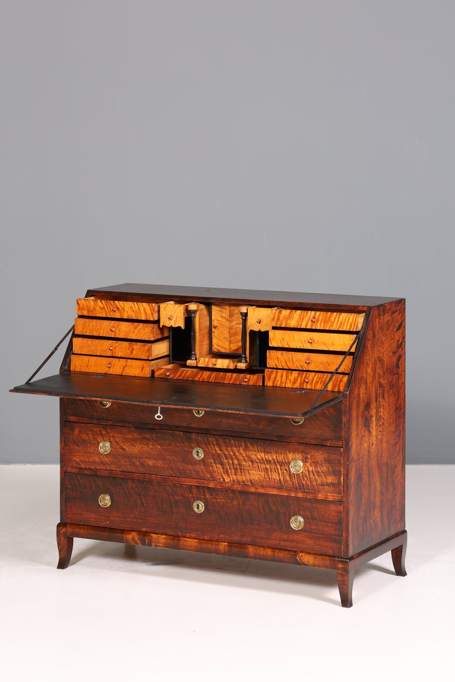 Wunderschöner Original Biedermeier Sekretär um 1860 Englisch Kommode Antik Bürokommode