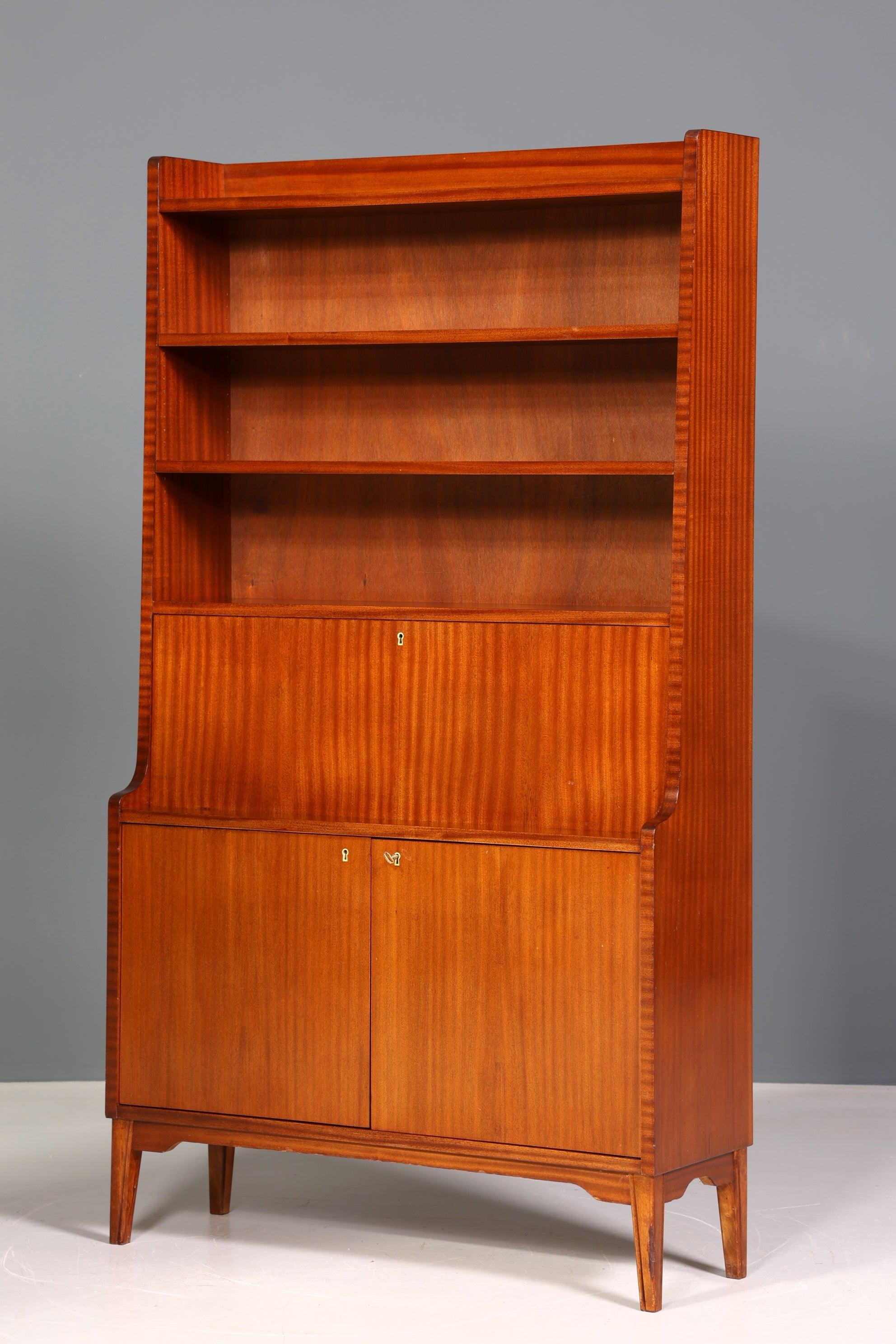 Traumhafter Mid Century Schrank Retro Sekretär Bücherregal Vintage Highboard Holz Regal 60er Jahre