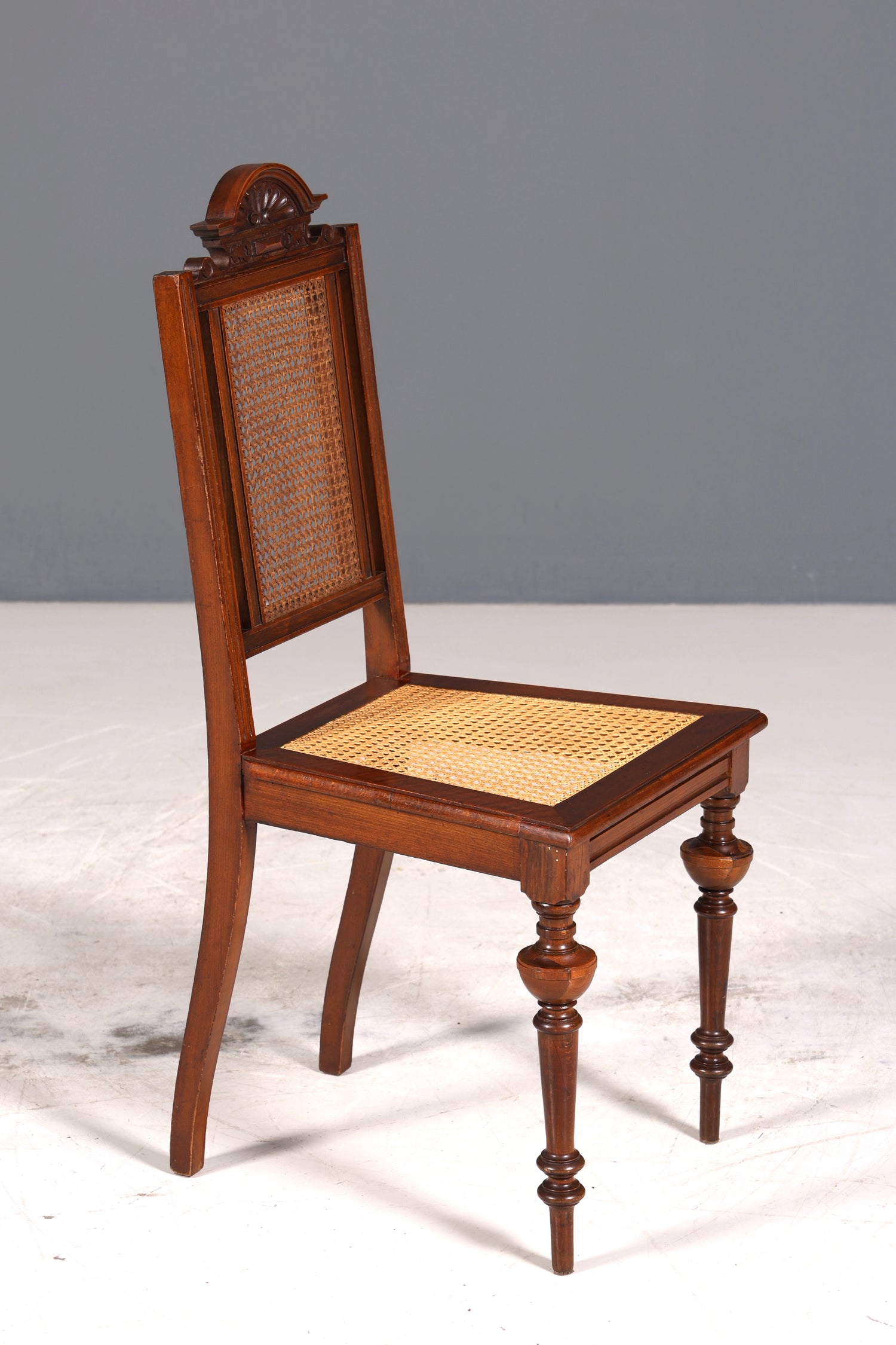 Stilvoller Gründerzeit Stuhl Antik Korbgeflecht Schreibtisch Stuhl Sekretär Antik Stuhl Küchenstuhl
