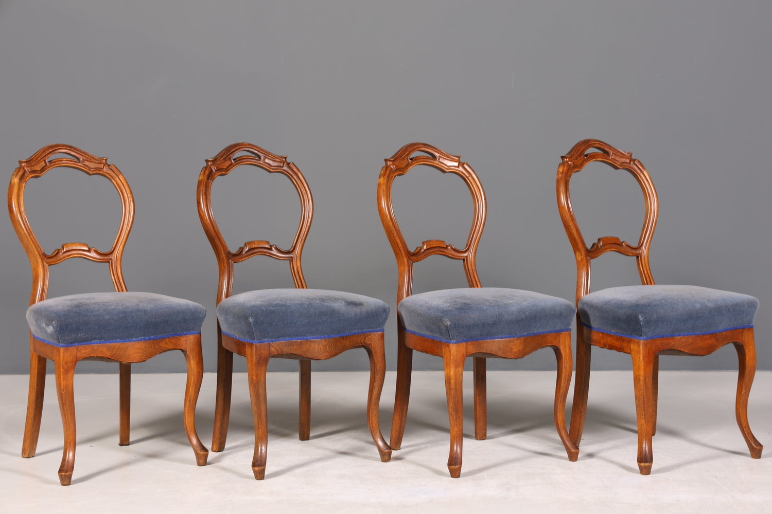 4x Traumhafte Louis Philippe Stühle um 1880 Biedermeier Stuhl Set Antik Sekretär Stühle