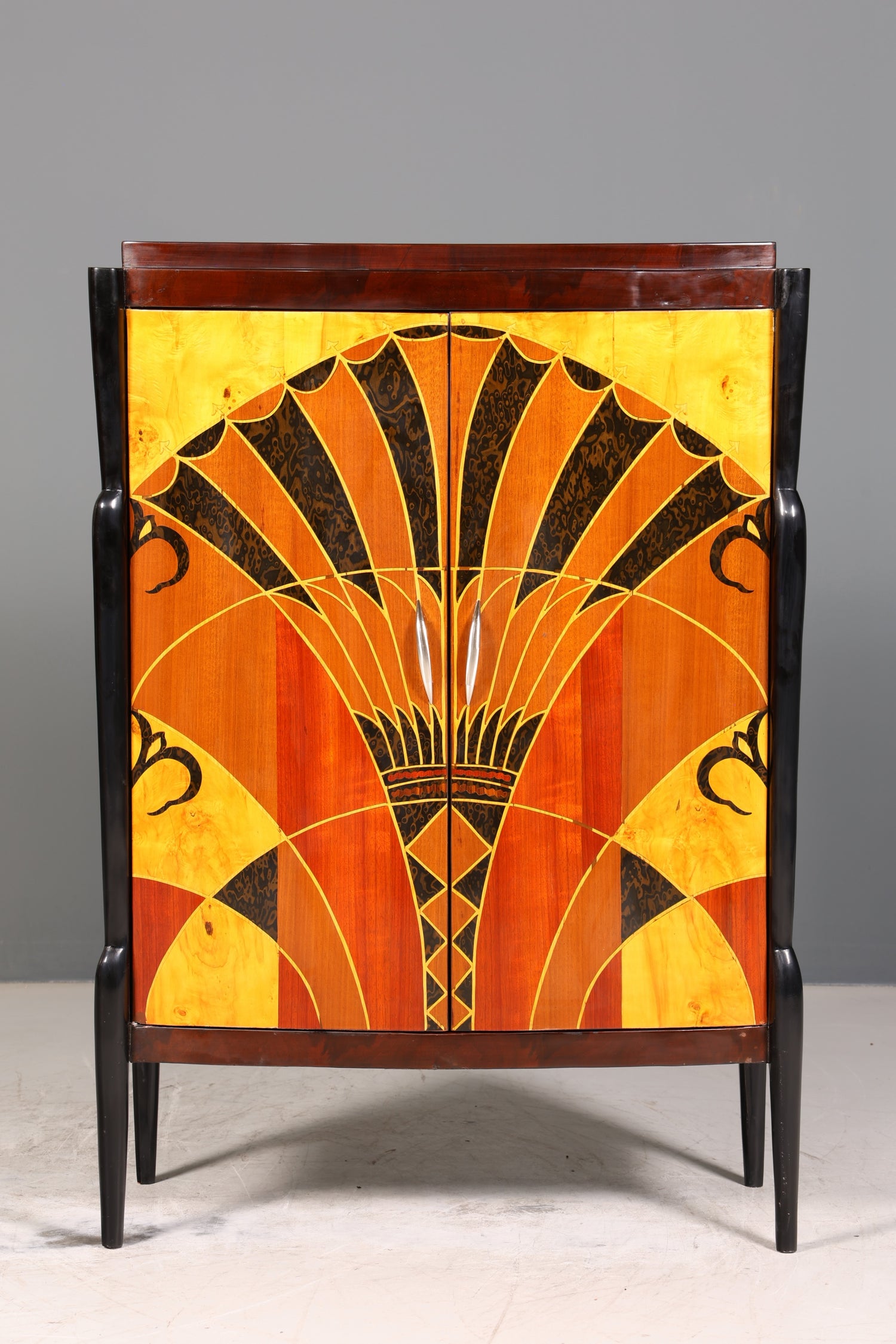 Wunderschönes Art Deco Stil Highboard Schrank Kommode Vertiko Sun Cabinet