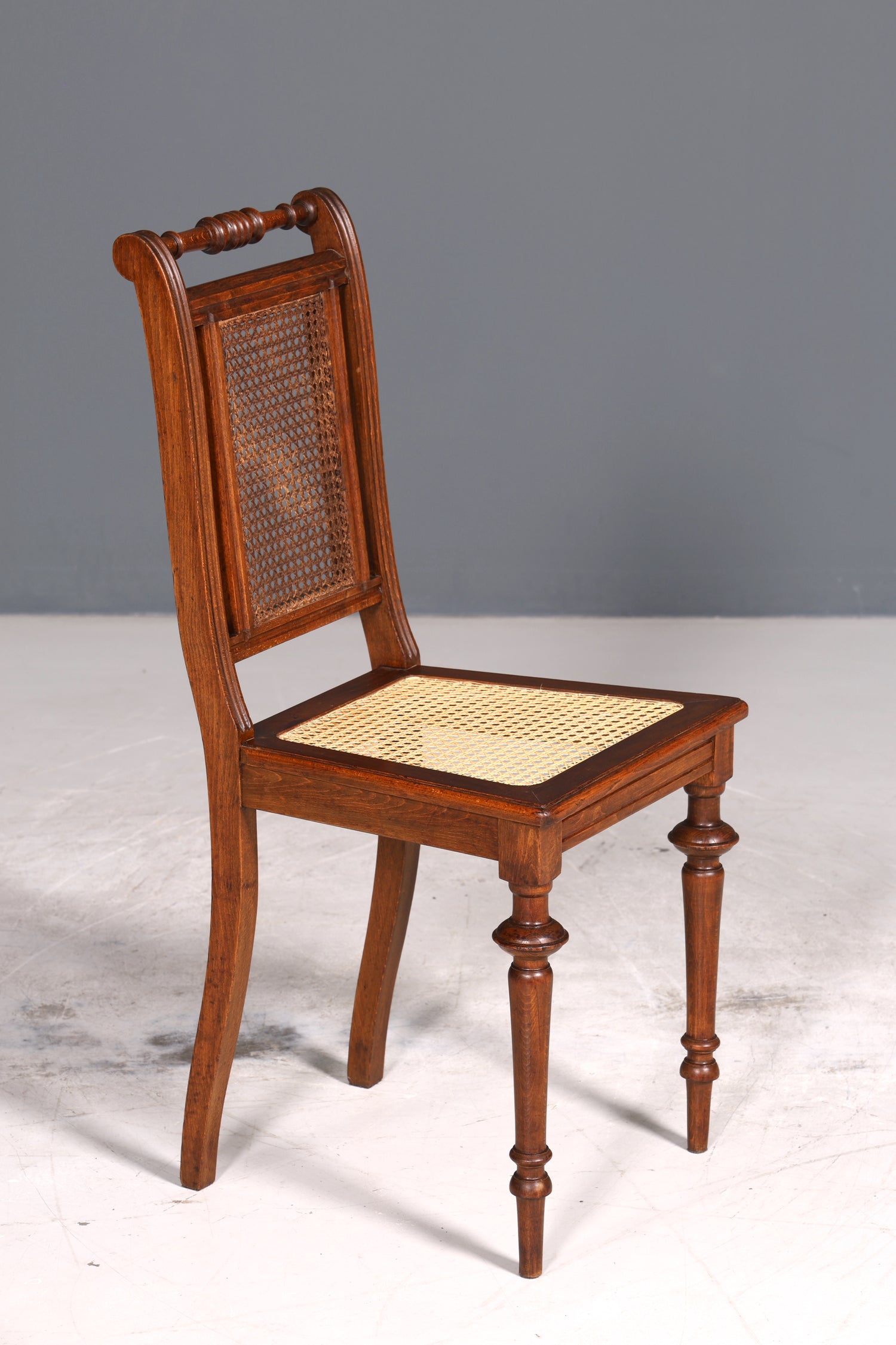 Wunderschöner Gründerzeit Stuhl Antik Korbgeflecht Schreibtisch Sekretär Stuhl Antik Küchenstuhl