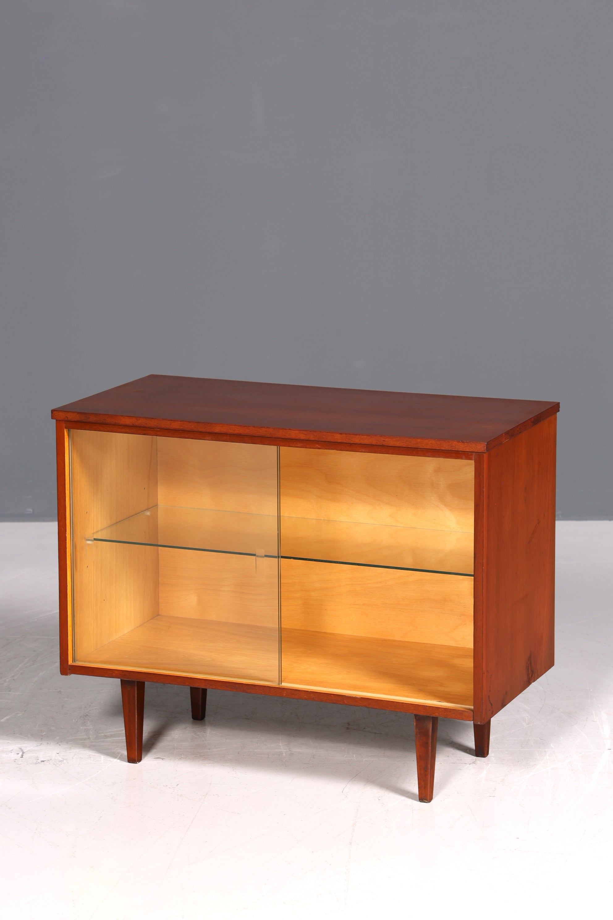 Wunderschöne Mid Century Vitrine Vintage Regal Retro Bücherregal Bookshelf