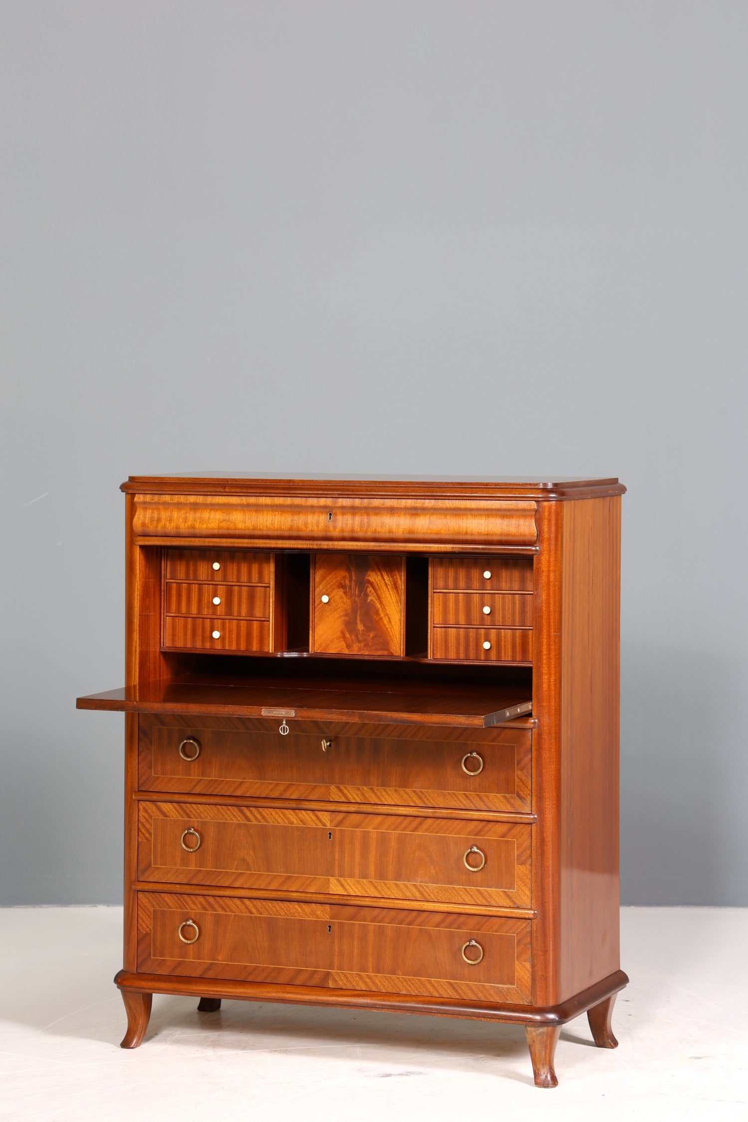 Wunderschöner Sekretär im Antik Stil Büro Kommode Art Deco Stil 50s Vertiko Schreibkommode Kommode