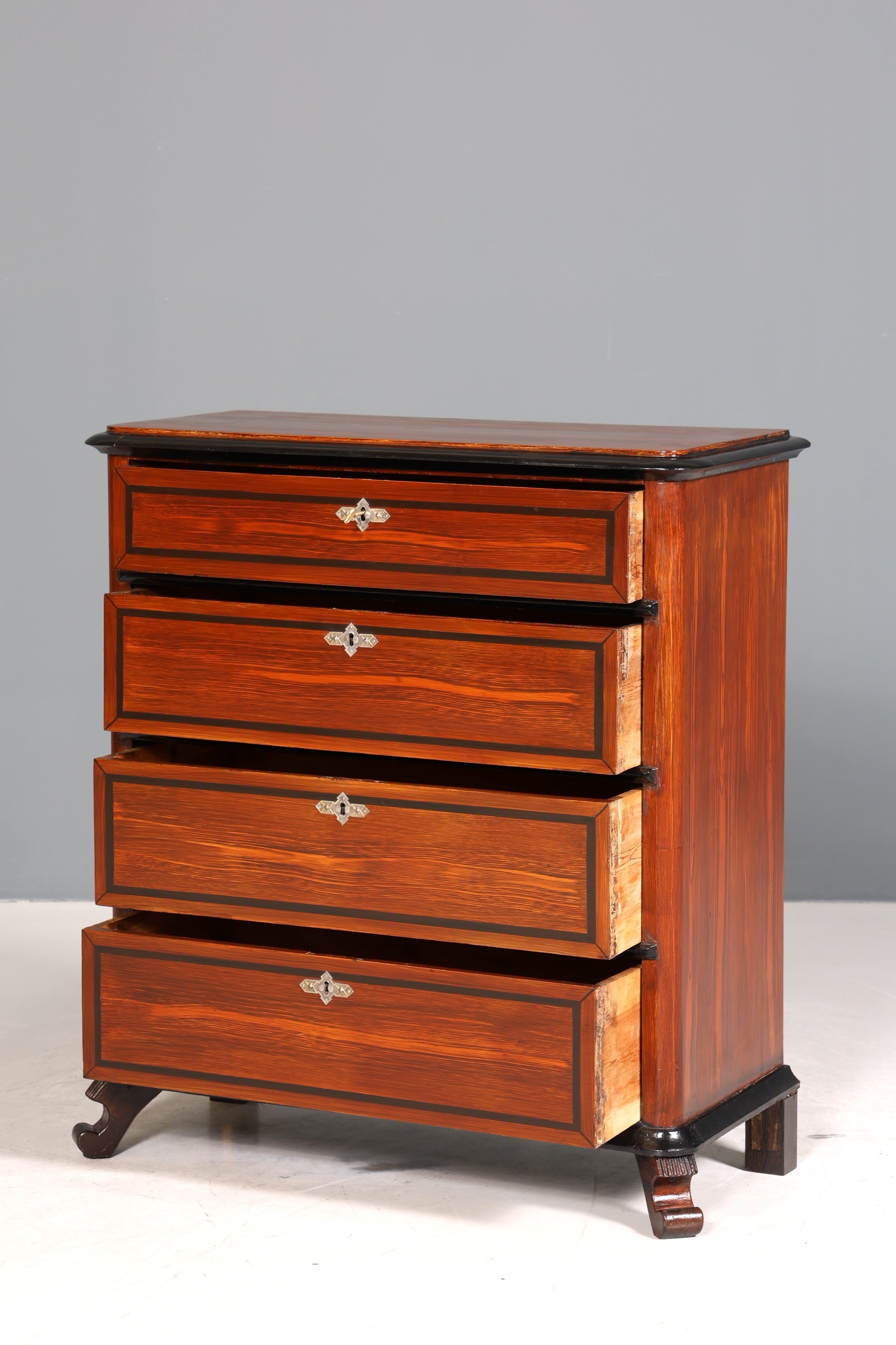 Noble Louis Philippe chest of drawers around 1880 Biedermeier antique mahogany sideboard drawers chest of drawers around 1880