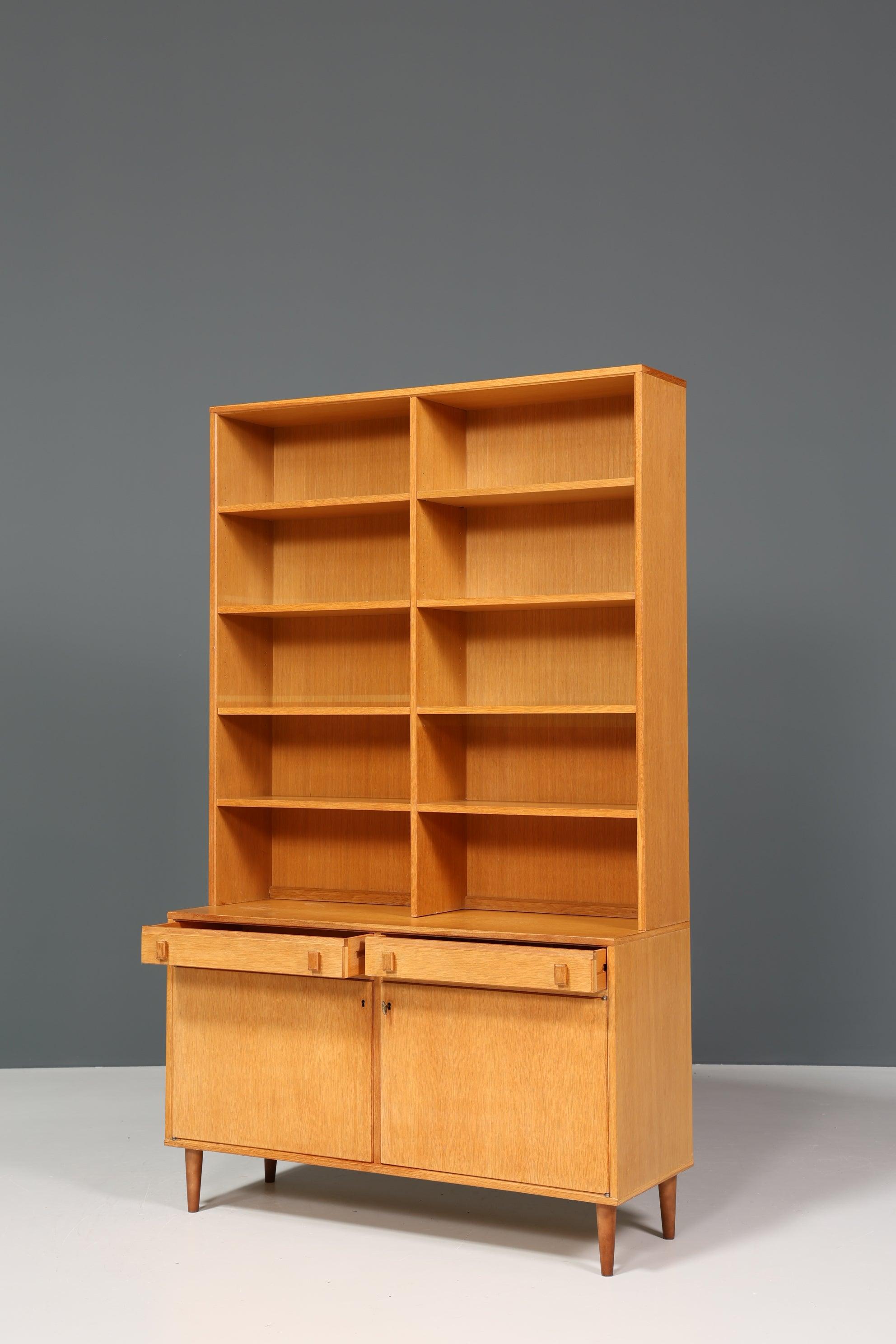 Stilvolles Mid Century Regal "Made in Denmark" echt Holz Schrank Danish Design Retro Kommode Vintage Bücherregal 60er Jahre