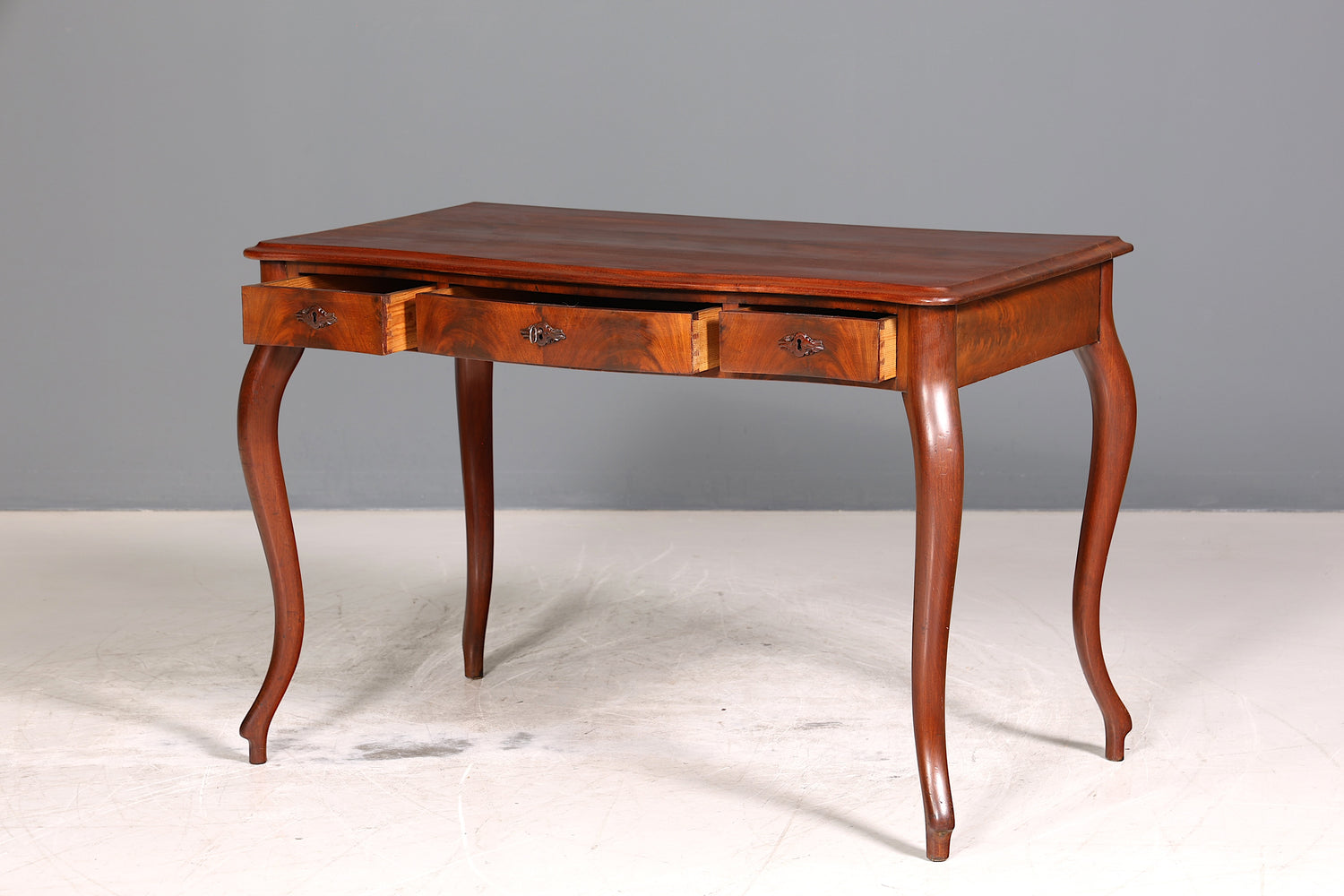 Wunderschöner Louis Philippe Schreibtisch Antik massiv Holz Chippendale Office Desk