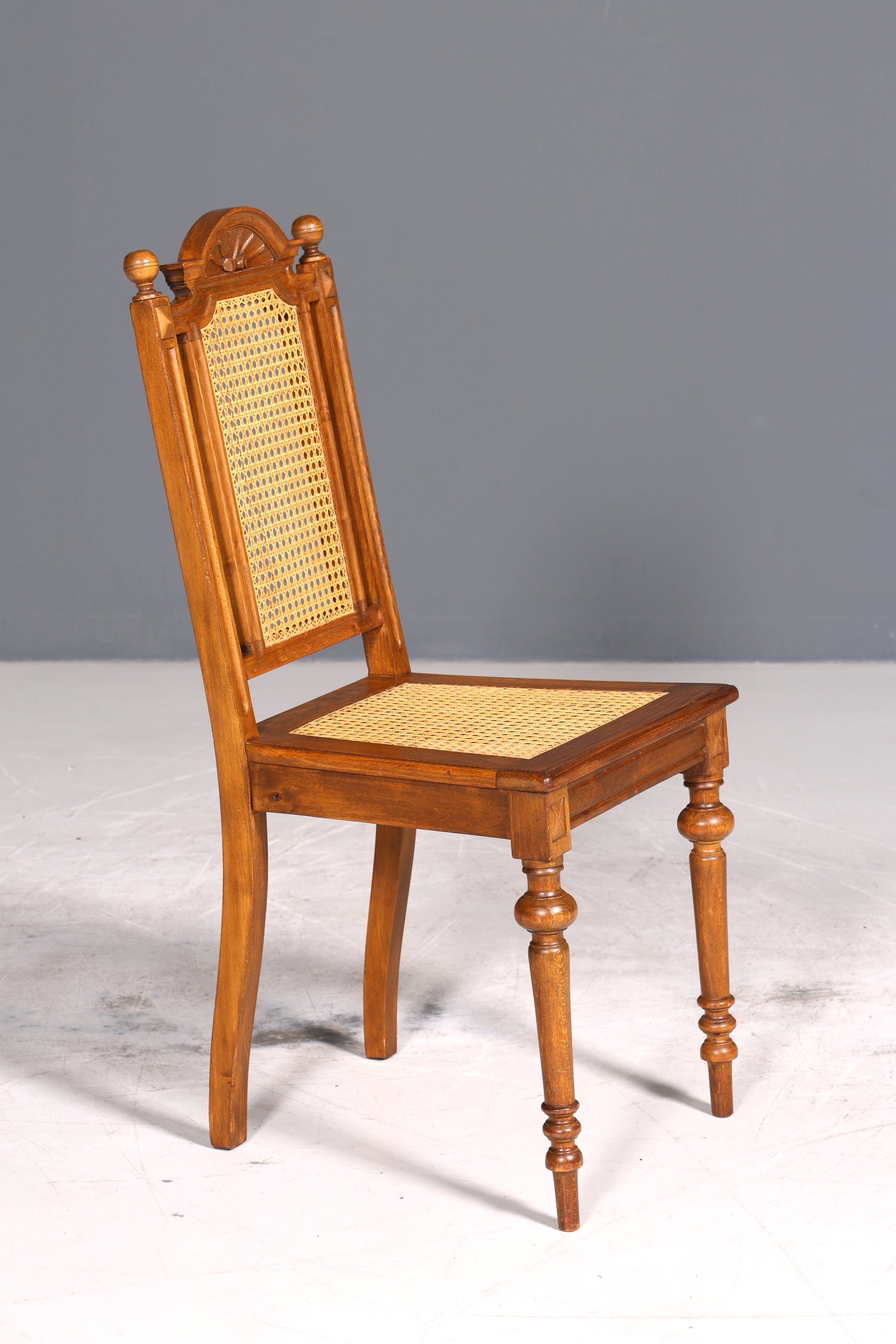 Edler Gründerzeit Stuhl Antik Korbgeflecht Schreibtisch Stuhl Sekretär Stuhl Antik Küchenstuhl