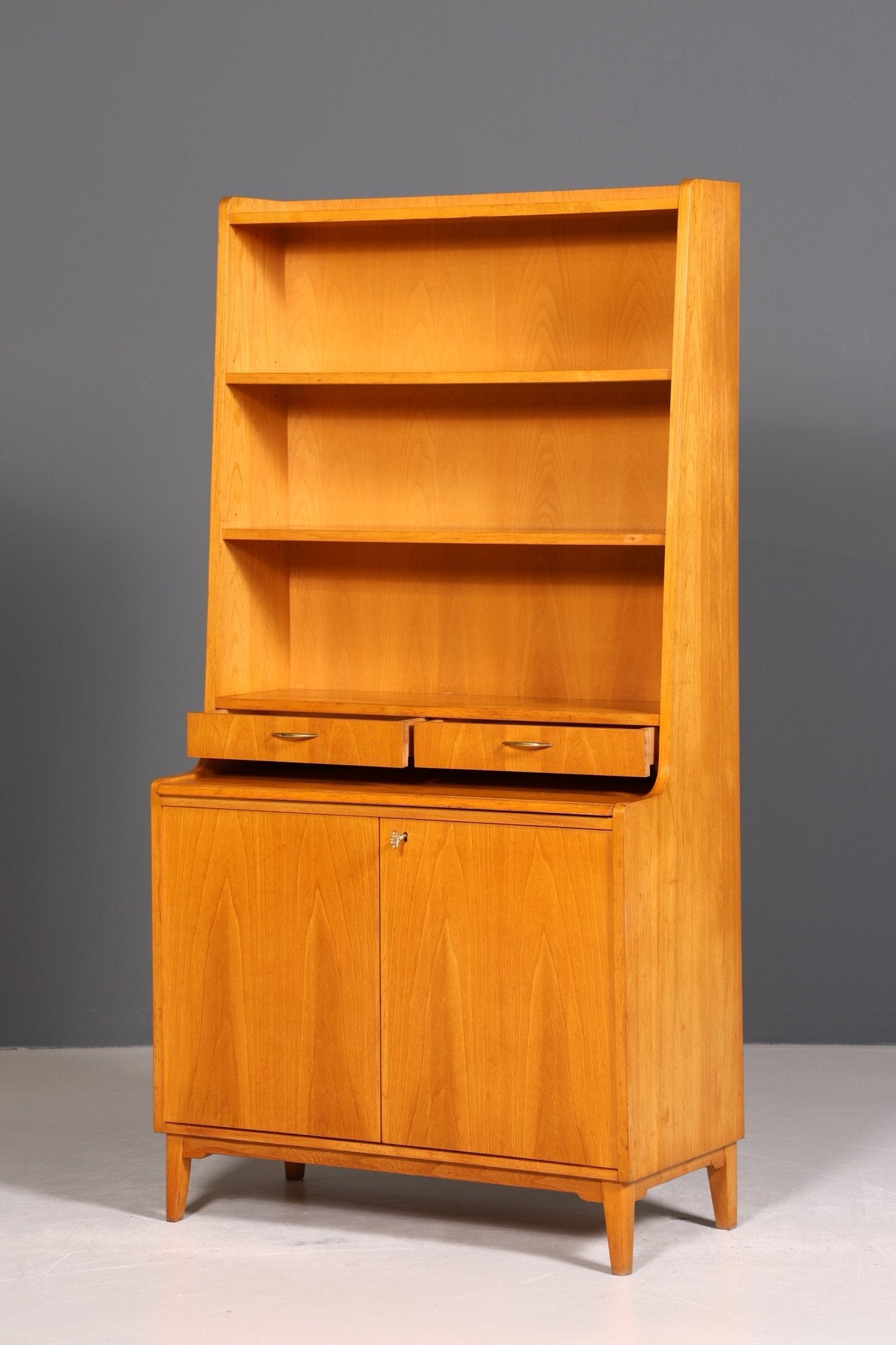 MID05| Wunderschöner Mid Century Regal Schrank Vintage Highboard Bücherregal Holz Kommode