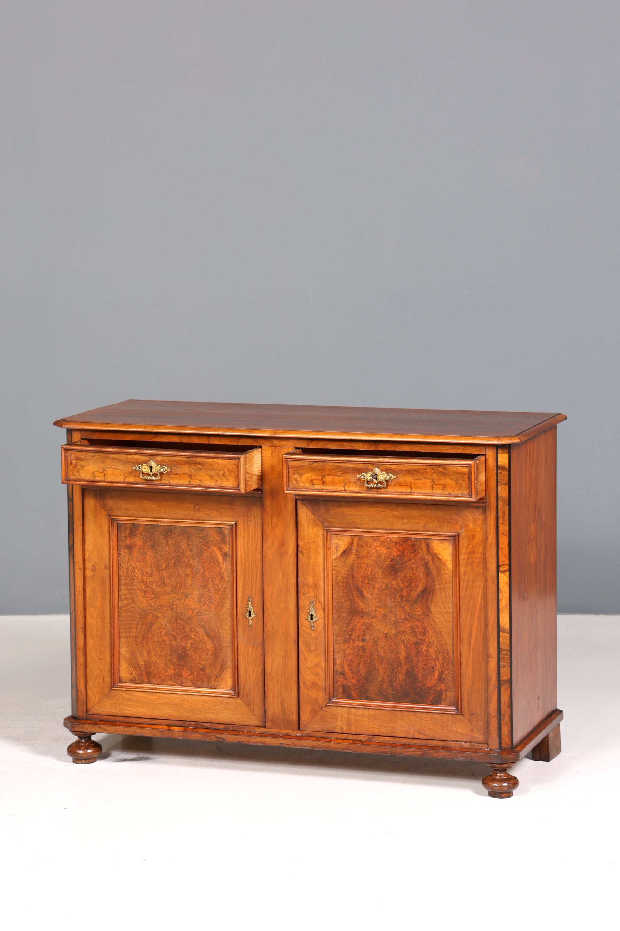 Wunderschöner Gründerzeit Schrank Kommode Louis Philippe Nussbaum Schubladen Kommode um 1880