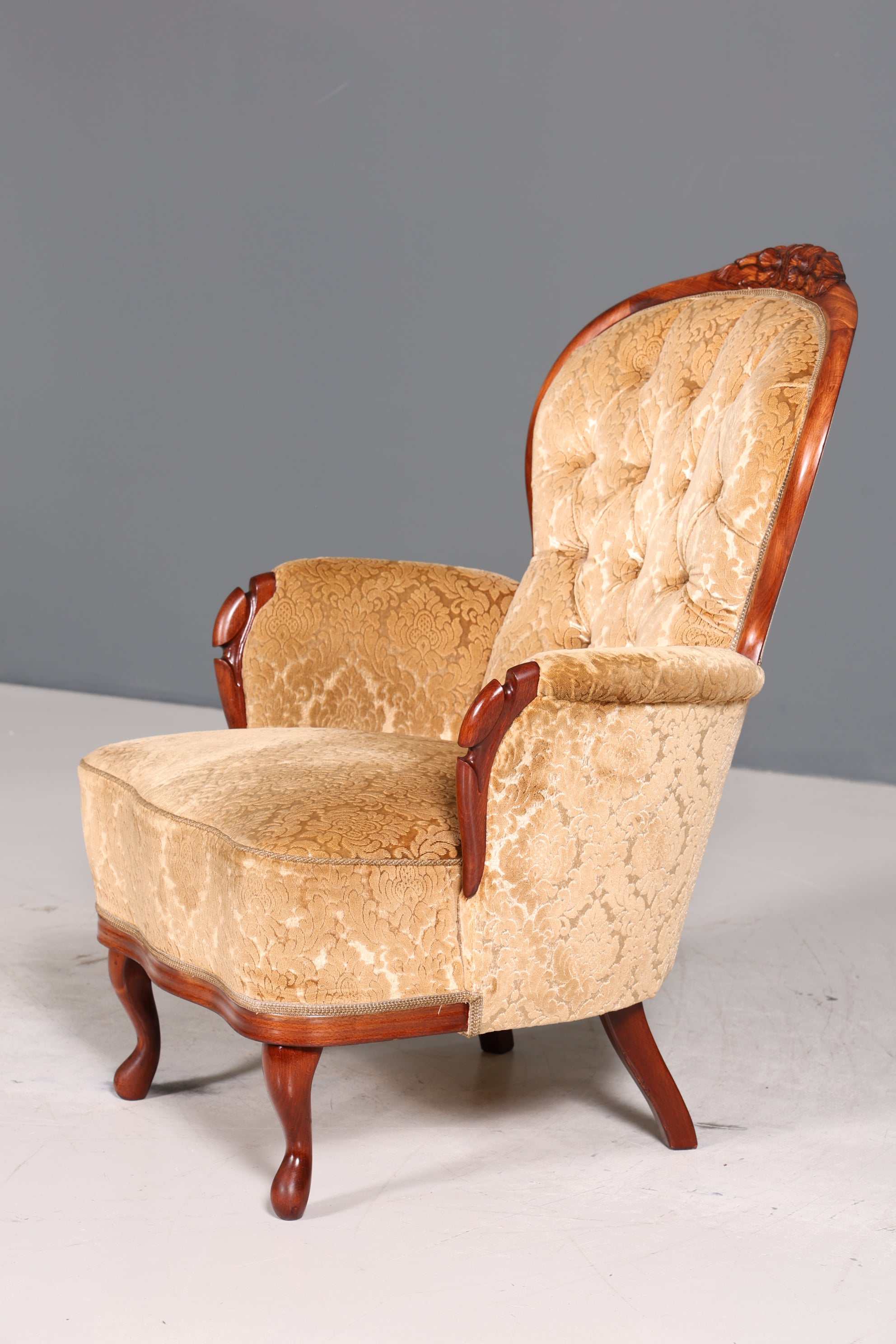 Edler Sessel im Louis Philippe Stil 60s "Bergère" Barock Stil Sessel Lounge Sessel 2 von 2