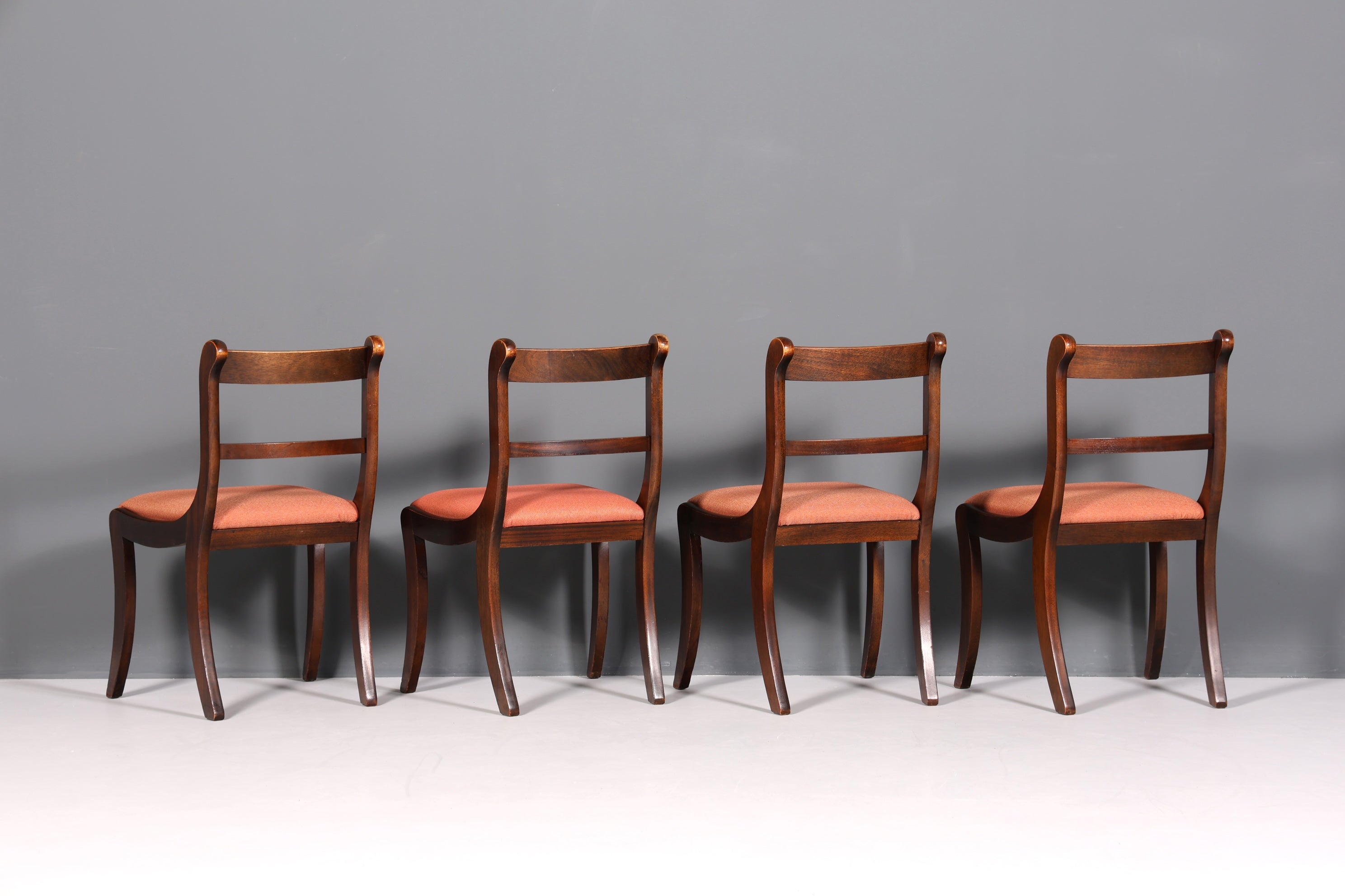 4x Edle Englische Stühle Englisch Dining Chairs Mahagoni Küchenstühle Stuhlset