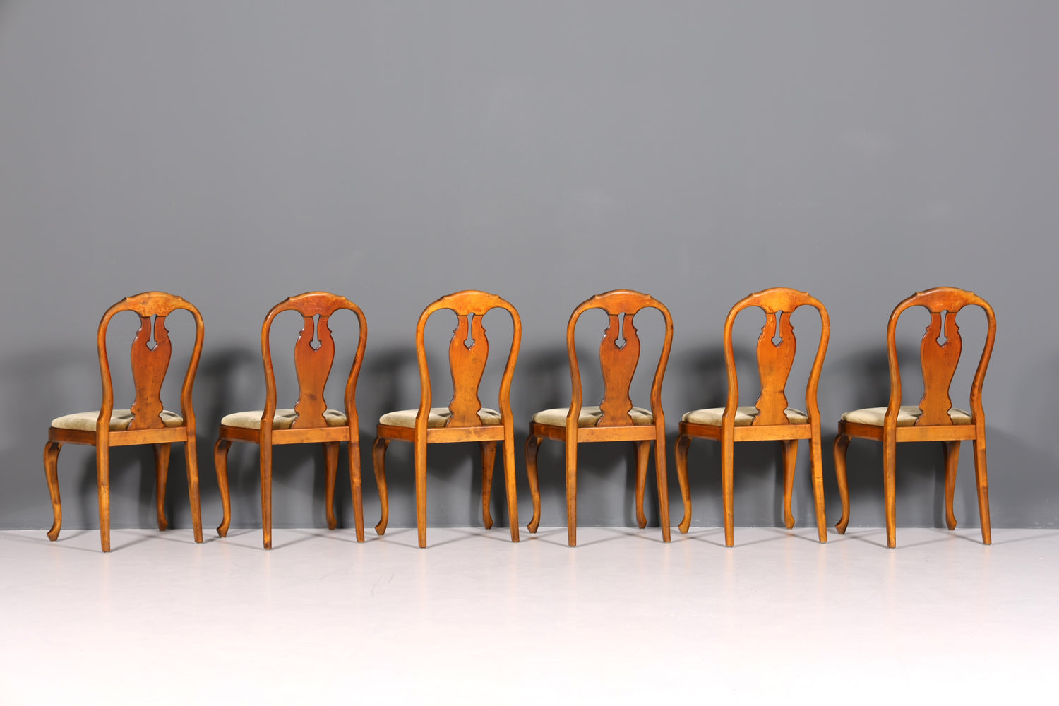 6x Wunderschöne Chippendale Stühle Barock Stil Stuhlset Polsterstuhl Set Küchenstühle Esszimmer Stühle