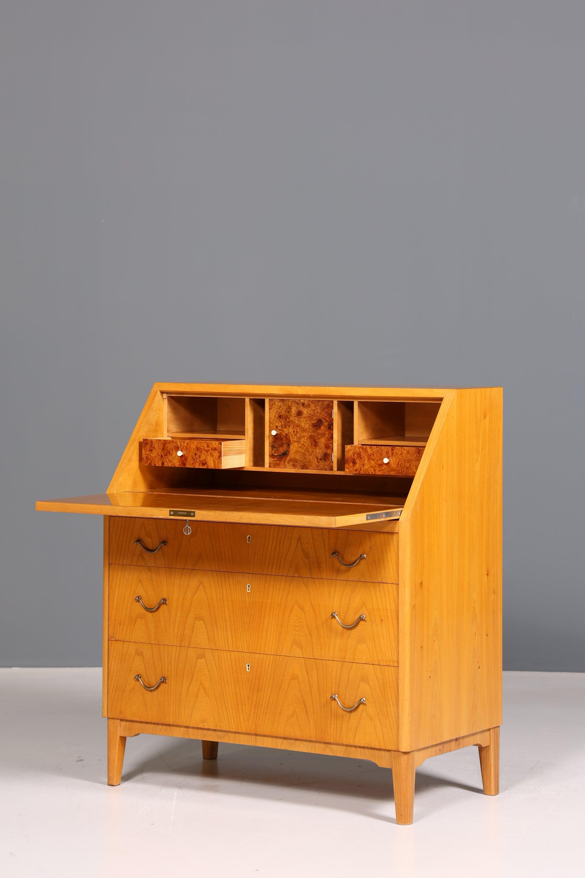 Stilvoller Mid Century Sekretär echt Holz "Made in Denmark" Büro Schrank Schreibkommode 60er Jahre