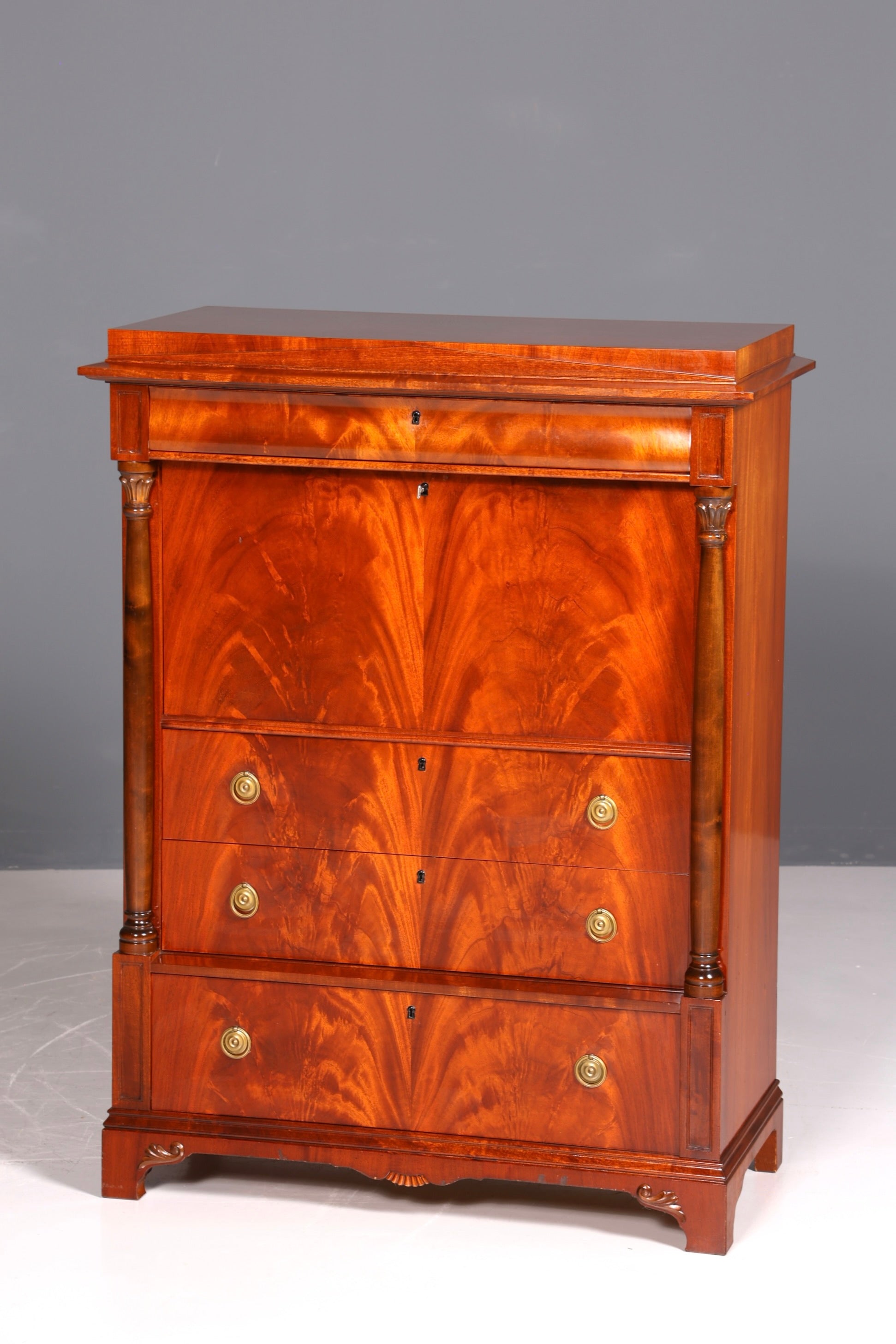 Traumhafter Original Biedermeier Sekretär um 1860 Englisch Kommode Antik Bürokommode