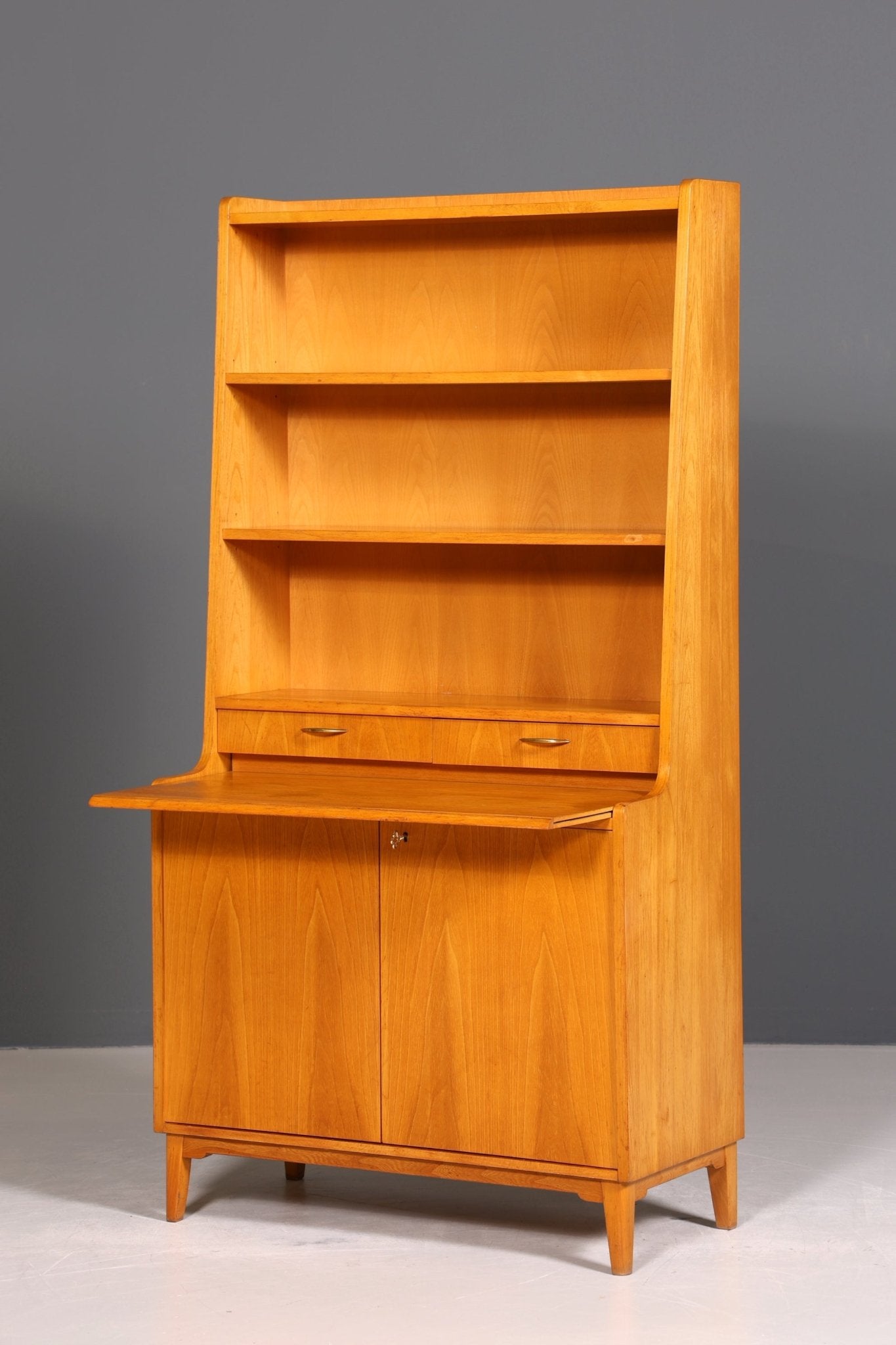 MID05| Wunderschöner Mid Century Regal Schrank Vintage Highboard Bücherregal Holz Kommode