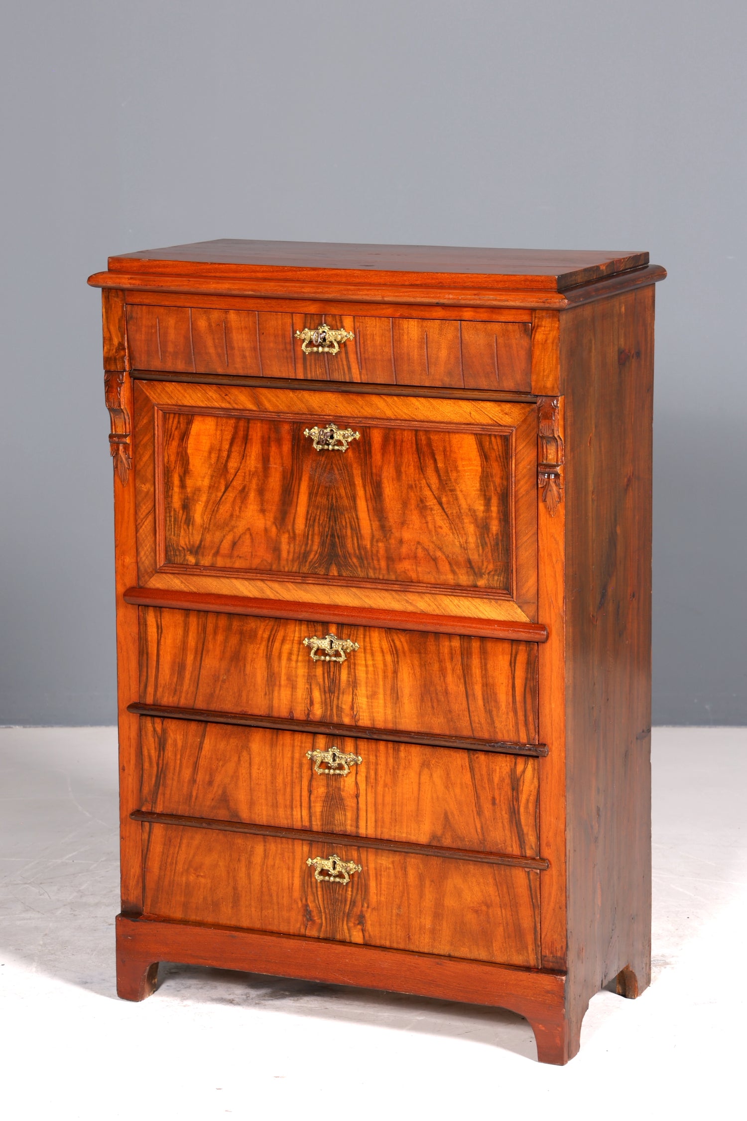 Wunderschöne Gründerzeit Kommode Jugendstil Vertiko Antik Highboard Kommode Schubladenkommode