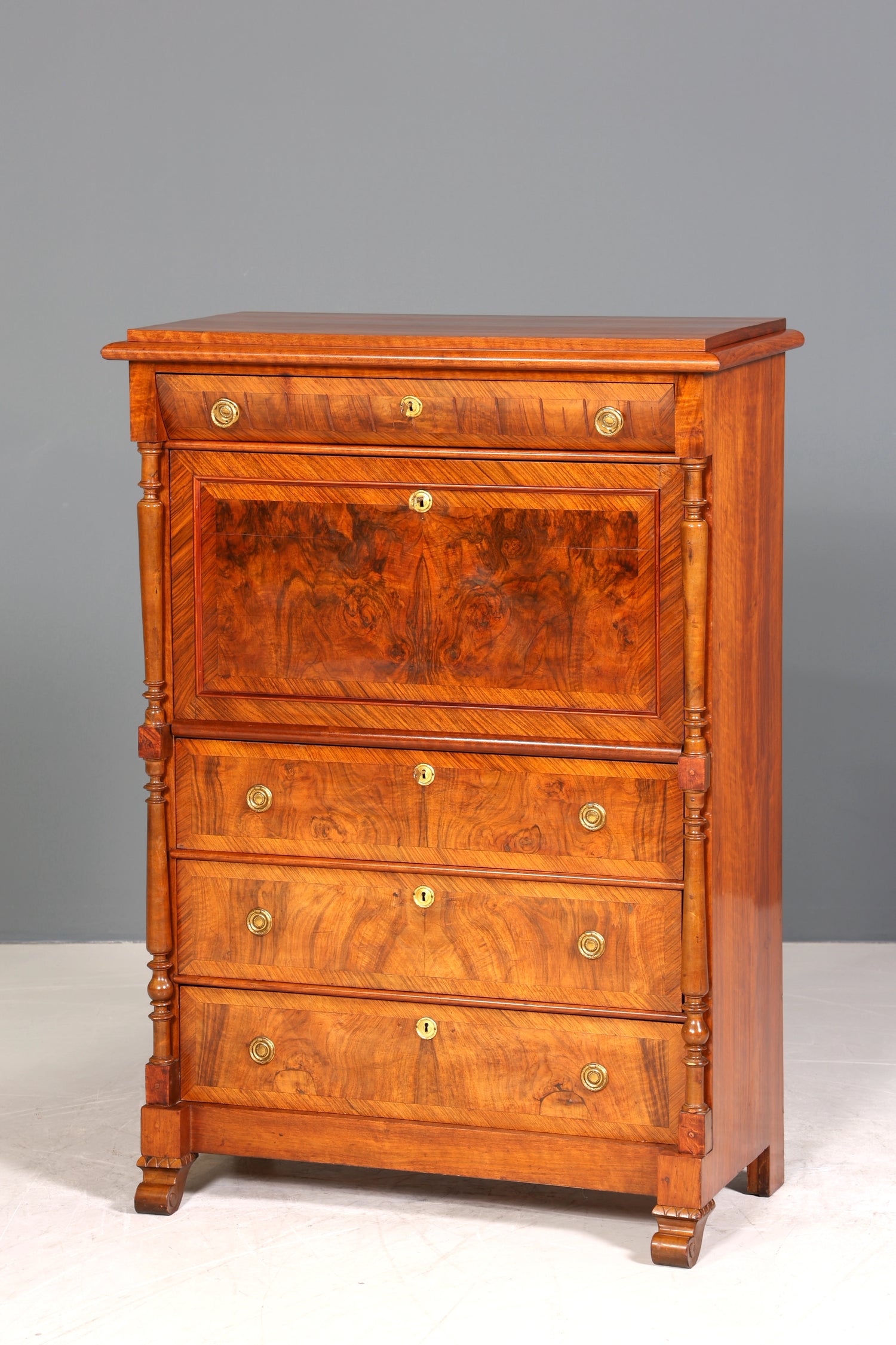 Edler Gründerzeit Sekretär Vertiko Highboard Jugendstil Kommode Schrank um 1880