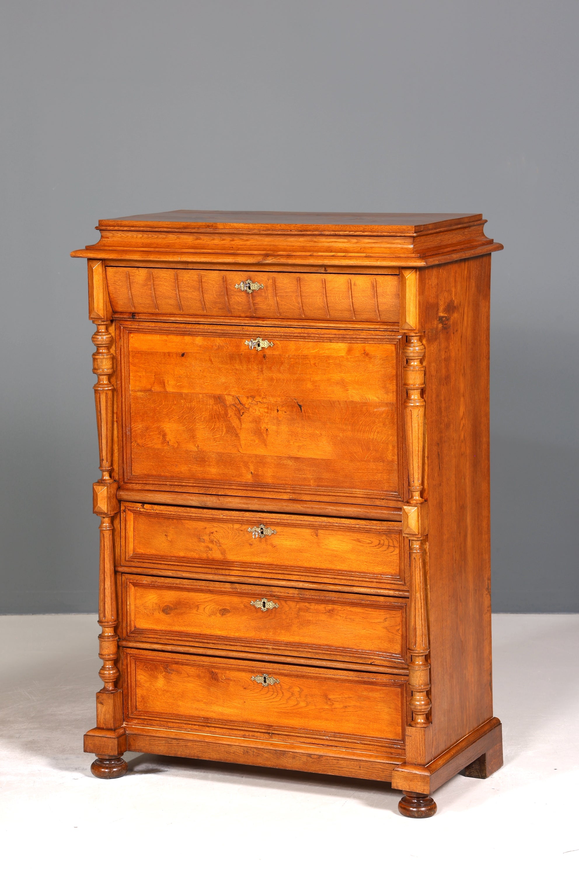 Wunderschöner Gründerzeit Sekretär Vertiko Highboard Louis Philippe Kommode um 1880