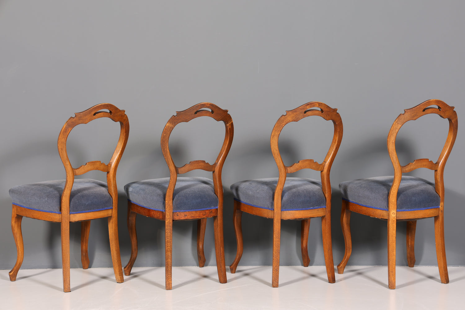 4x Traumhafte Louis Philippe Stühle um 1880 Biedermeier Stuhl Set Antik Sekretär Stühle