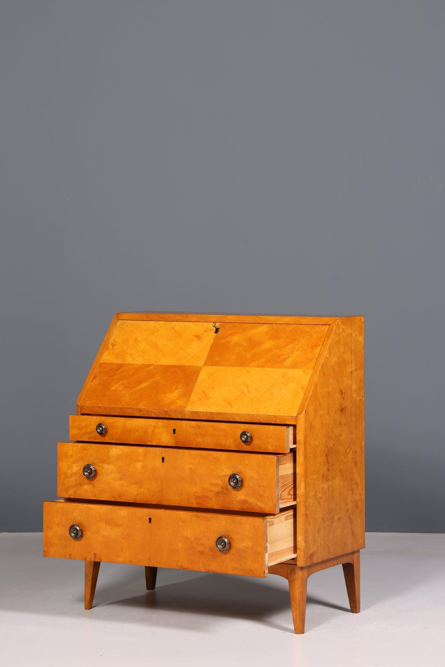 Wunderschöner Sekretär im Biedermeier Stil um 1940 Schreibmöbel echt Holz Office Kommode Schreibtisch